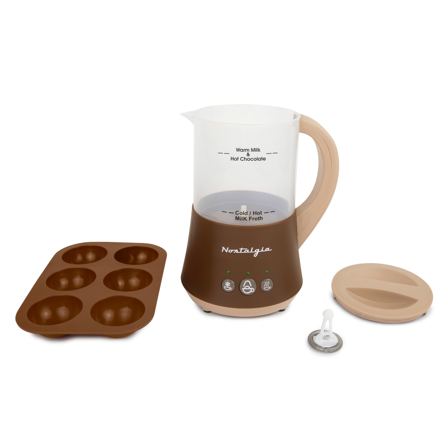 Nostalgia FHCM4BR Frother & Hot Chocolate Maker, Brown - Image 5