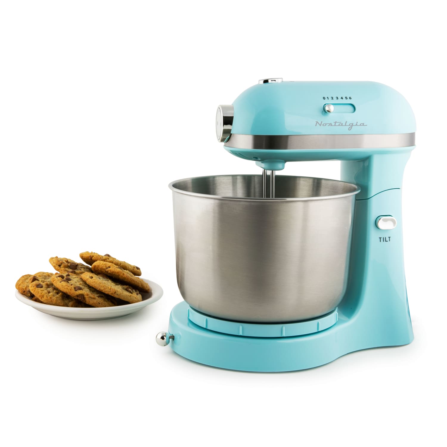Nostalgia CLSMIXER356AQ 3.5-Quart Stand Mixer, Aqua - Image 3