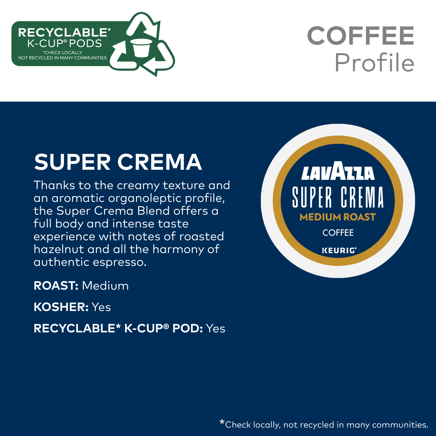 Lavazza Super Crema Single Serve Keurig K-Cup Pods, Medium Espresso Roast Coffee, 88 Count (4 Boxes of 22) - Image 4