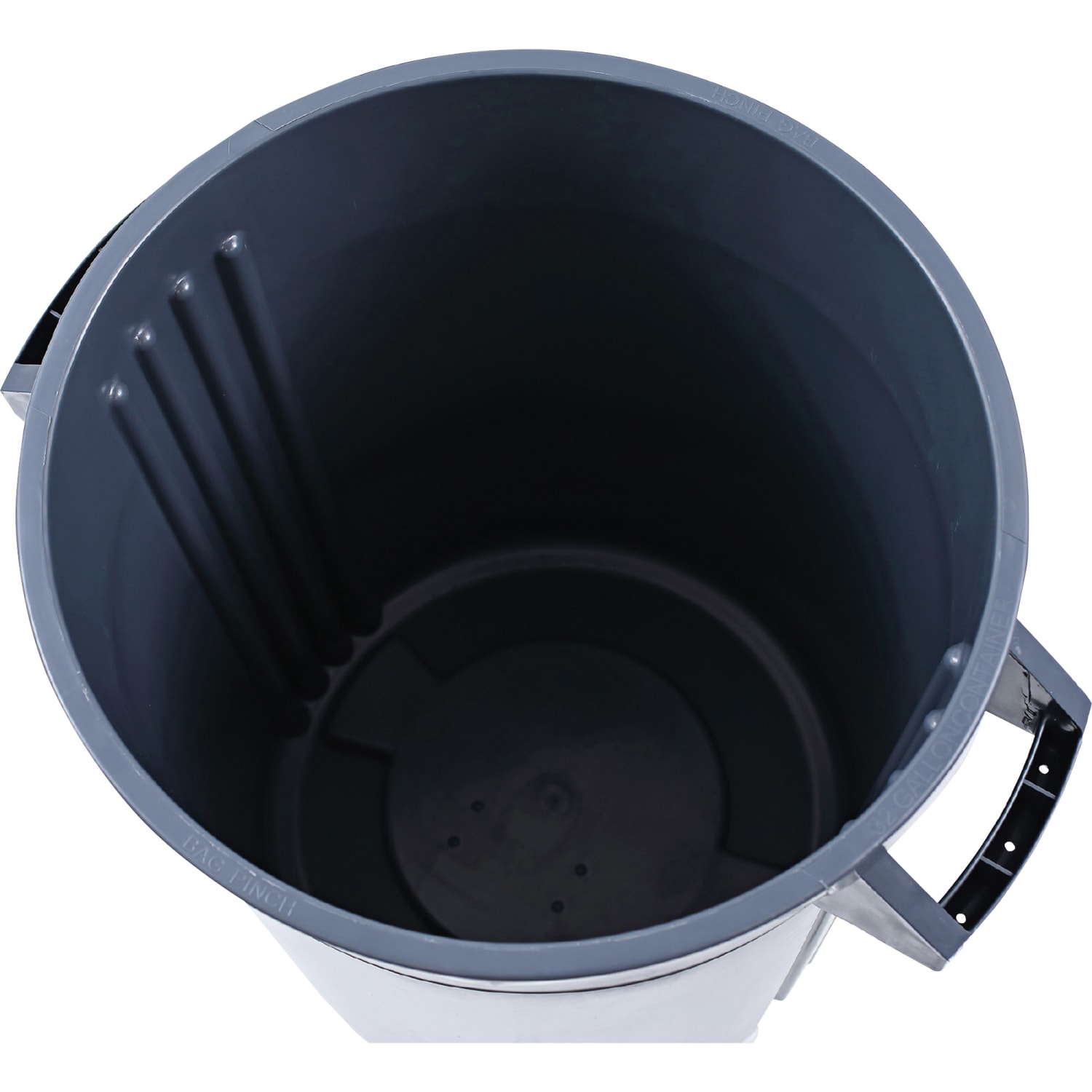 Genuine Joe Heavy-Duty Trash Container, 32 Gallons, Gray - Image 6