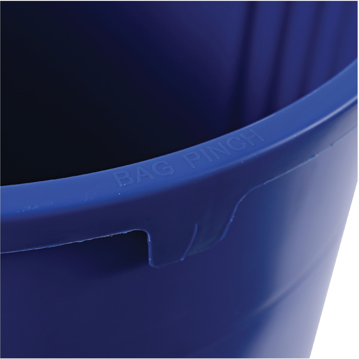 Genuine Joe Heavy-duty Trash Container - 32 gal Capacity - Plastic - Blue - Image 4