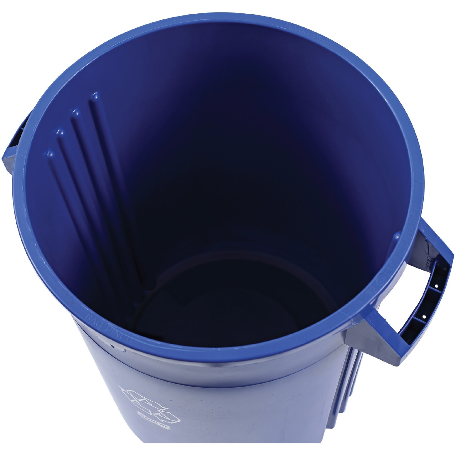 Genuine Joe Heavy-duty Trash Container - 32 gal Capacity - Plastic - Blue - Image 5