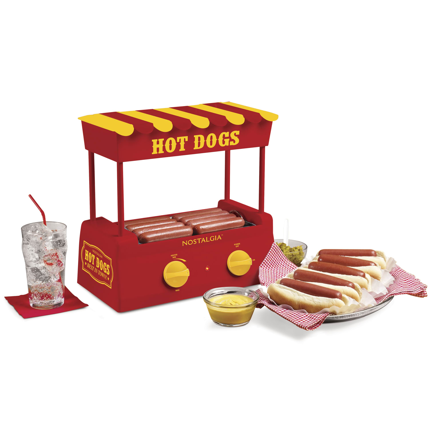 Nostalgia Hot Dog Roller/Bun Warmer, 14inH x 8-3/4inW x 14-1/4inD - Image 3