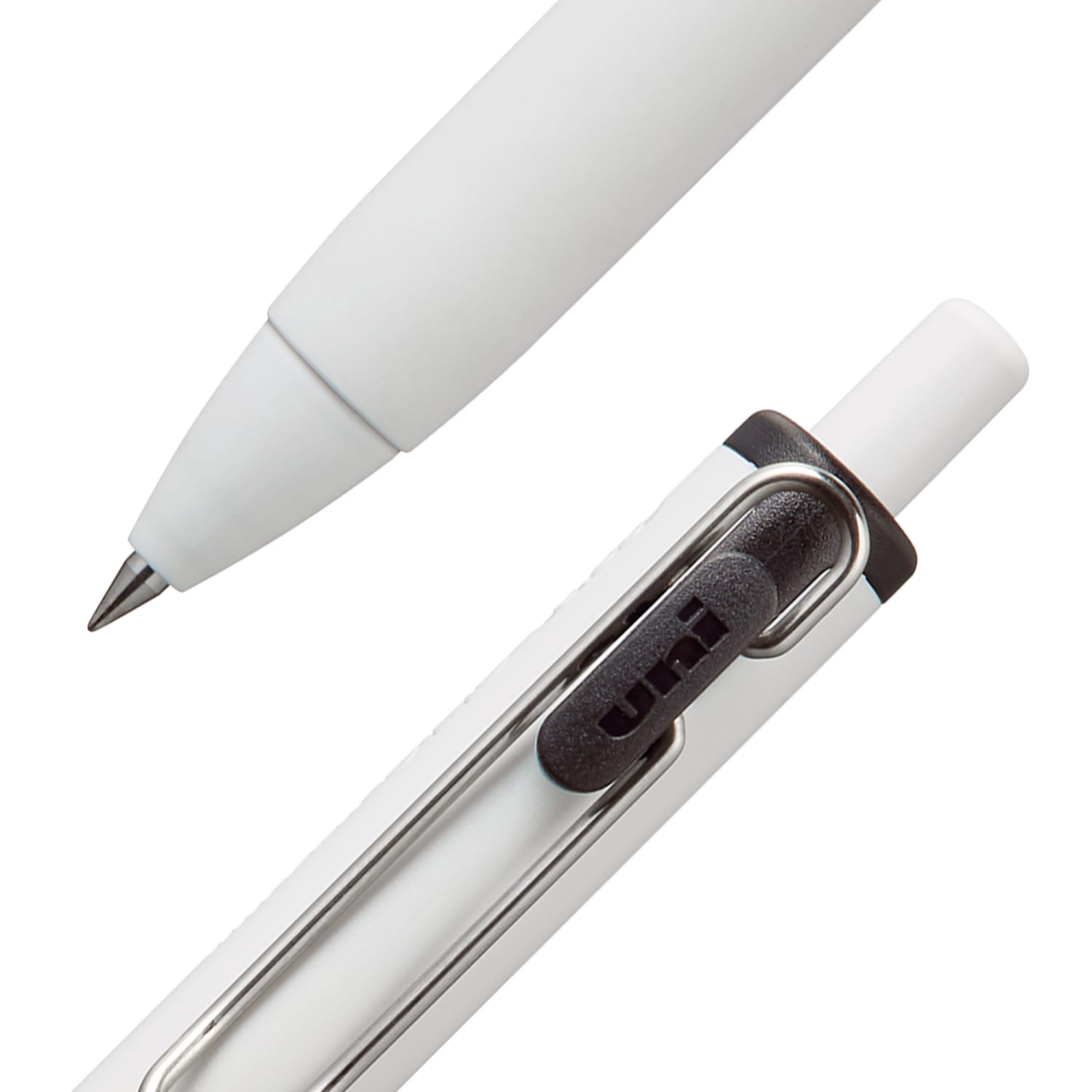 Uni-Ball One Retractable Gel Pens, Micro Point, 0.5 mm, White Barrel, Black Ink, Pack Of 12 Pens - Image 3