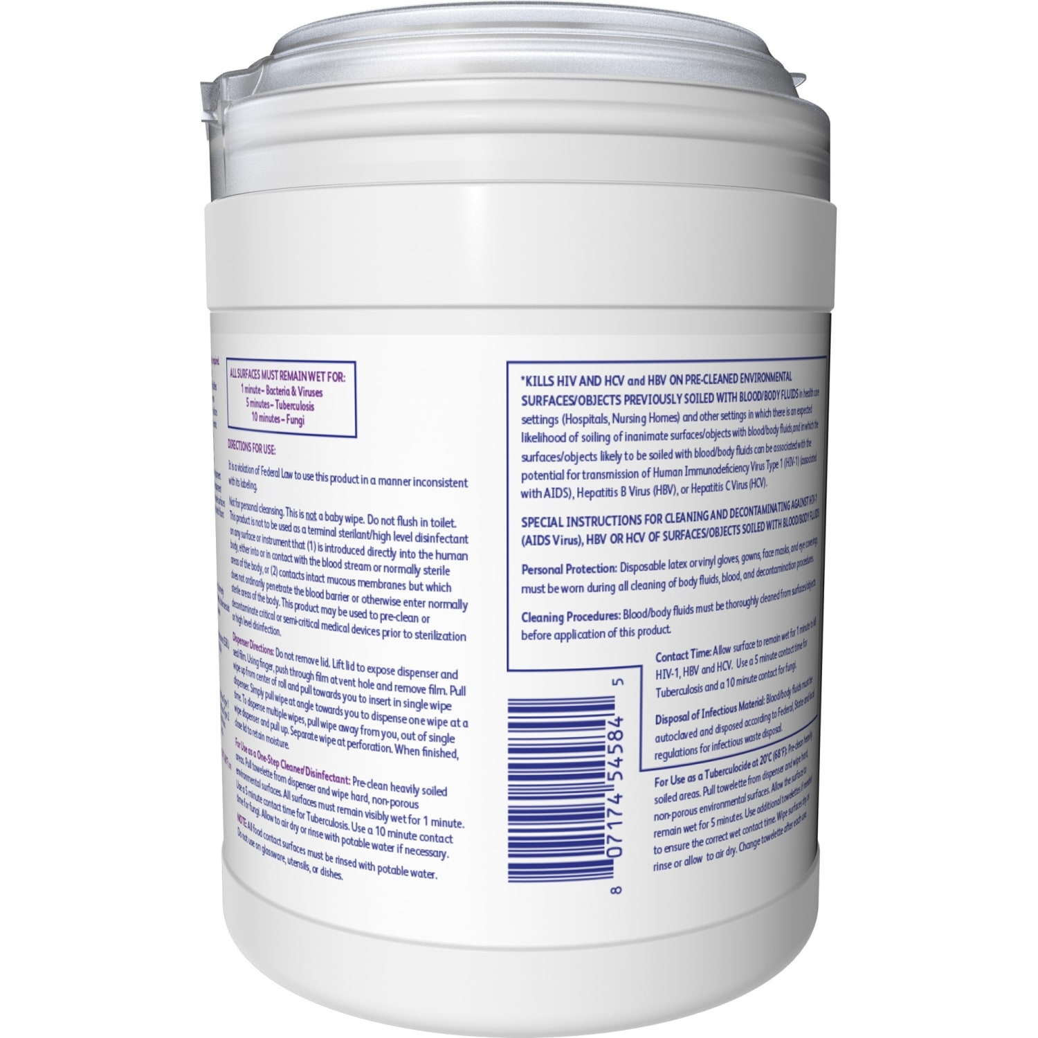 Diversey Oxivir Tb Wipes, Characteristic Scent, 6in x 7in, 160 Per Pack, Case Of 12 - Image 5