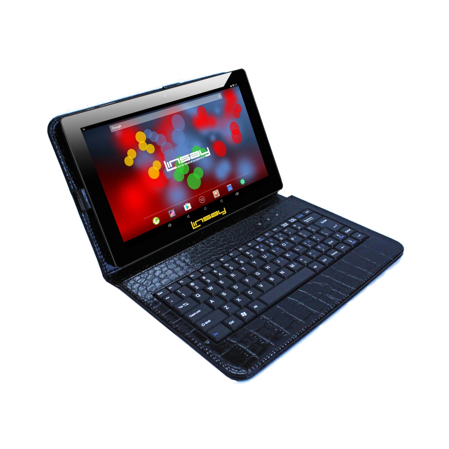 Linsay F10IPS Tablet, 10.1in Screen, 2GB Memory, 64GB Storage, Android 13, Black Crocodile Keyboard - Image 3