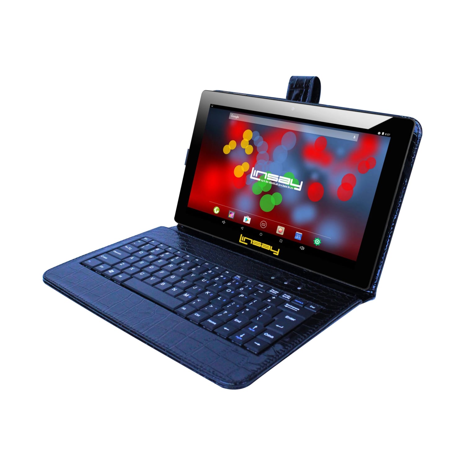 Linsay F10IPS Tablet, 10.1in Screen, 2GB Memory, 64GB Storage, Android 13, Black Crocodile Keyboard - Image 6