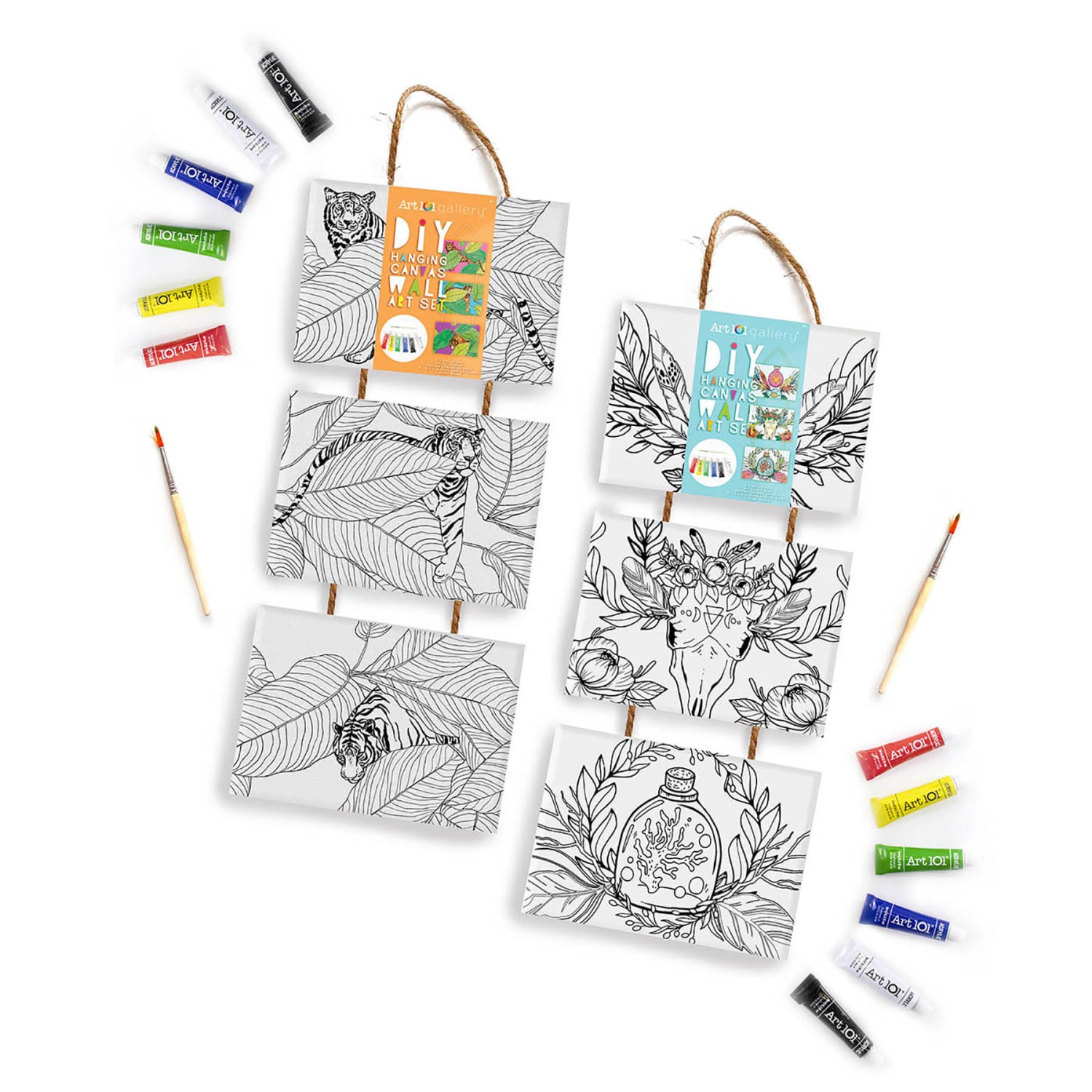 Art 101 DIY Hanging Canvas Art Set, Pack Of 2 Canvases