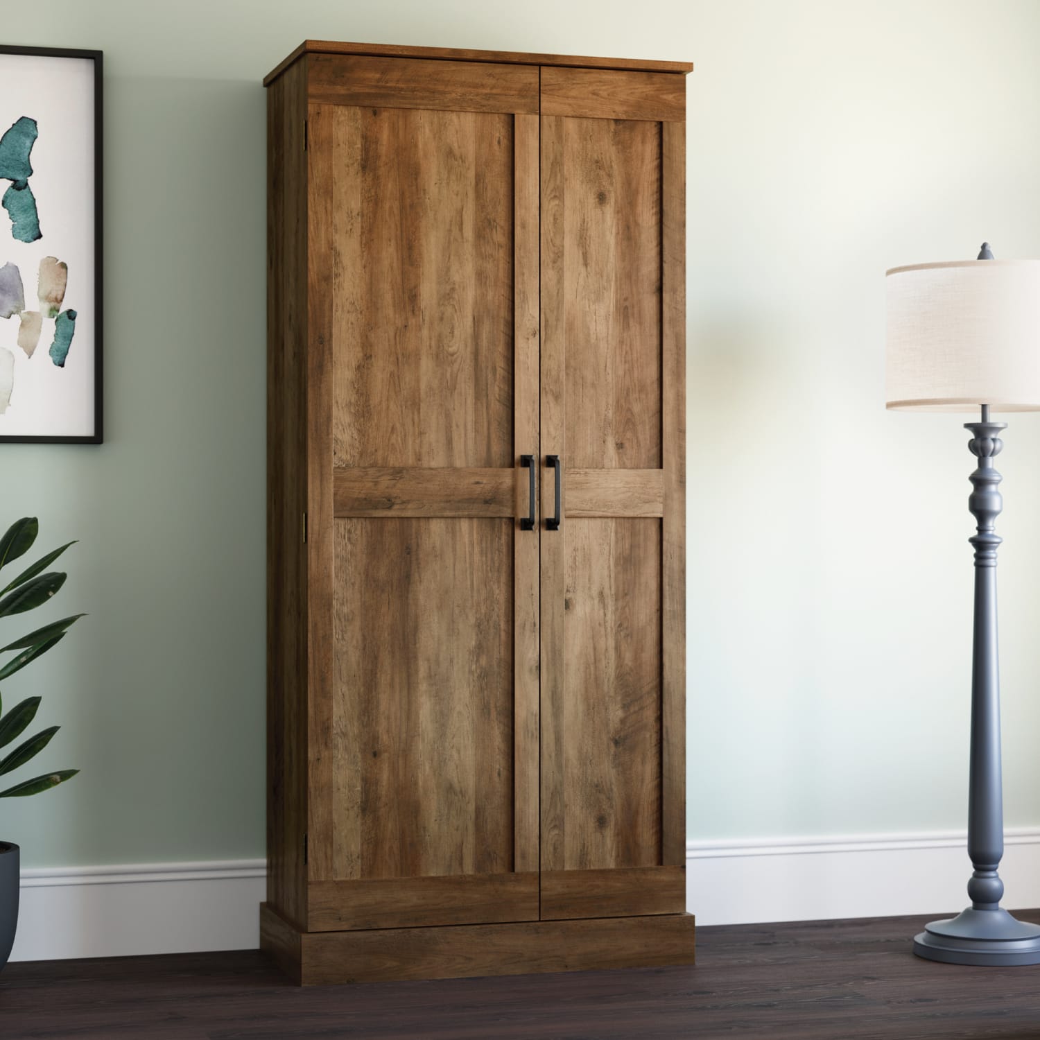 Sauder Select 32inW Storage Cabinet, Rural Pine - Image 3