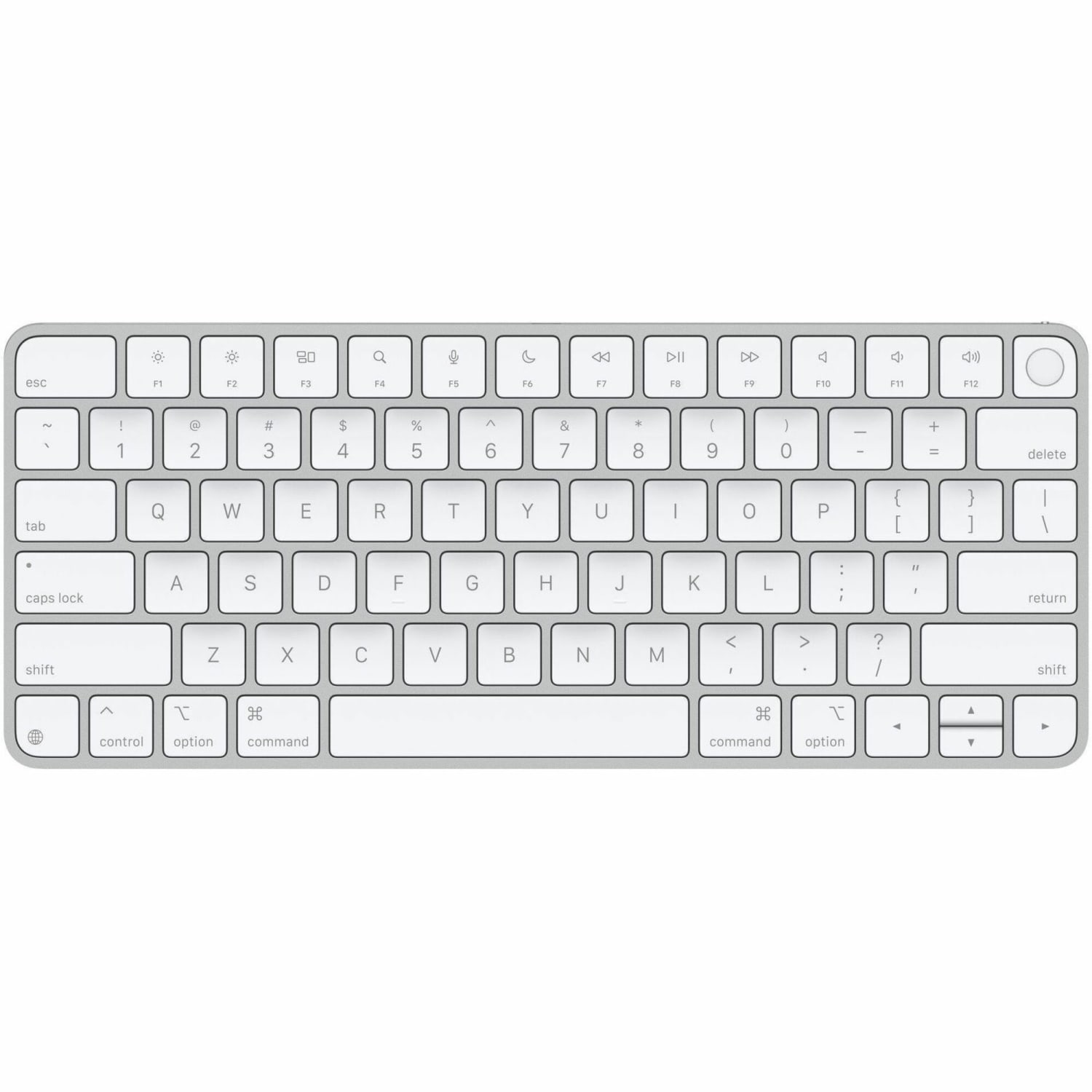 Apple Magic Keyboard - Wired/Wireless Connectivity - Bluetooth - USB Type C Interface Multimedia Hot Key(s) - macOS 15.1 - English (US)