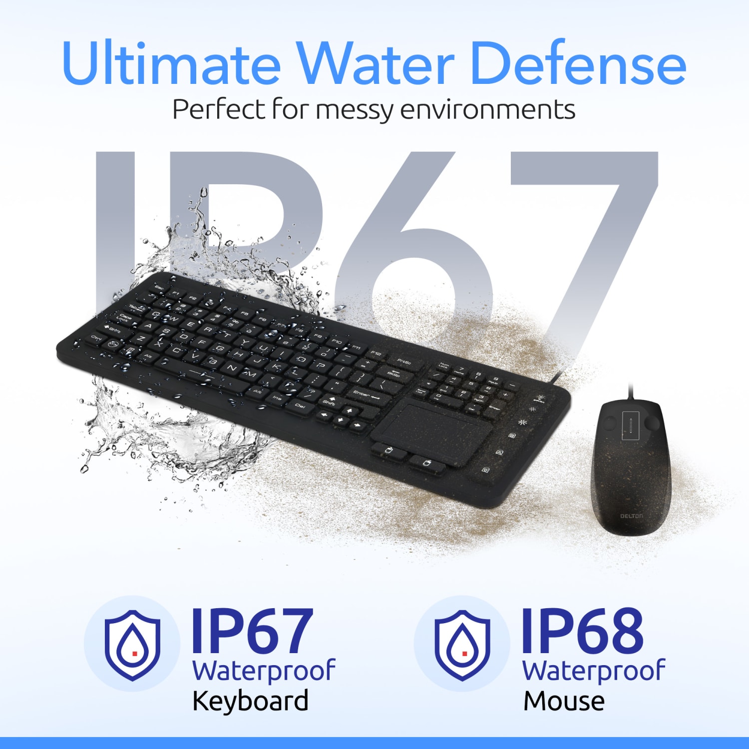 Delton M70/M41 Wired Keyboard with Mouse Combo, Black, Total Qty 1 - Image 3