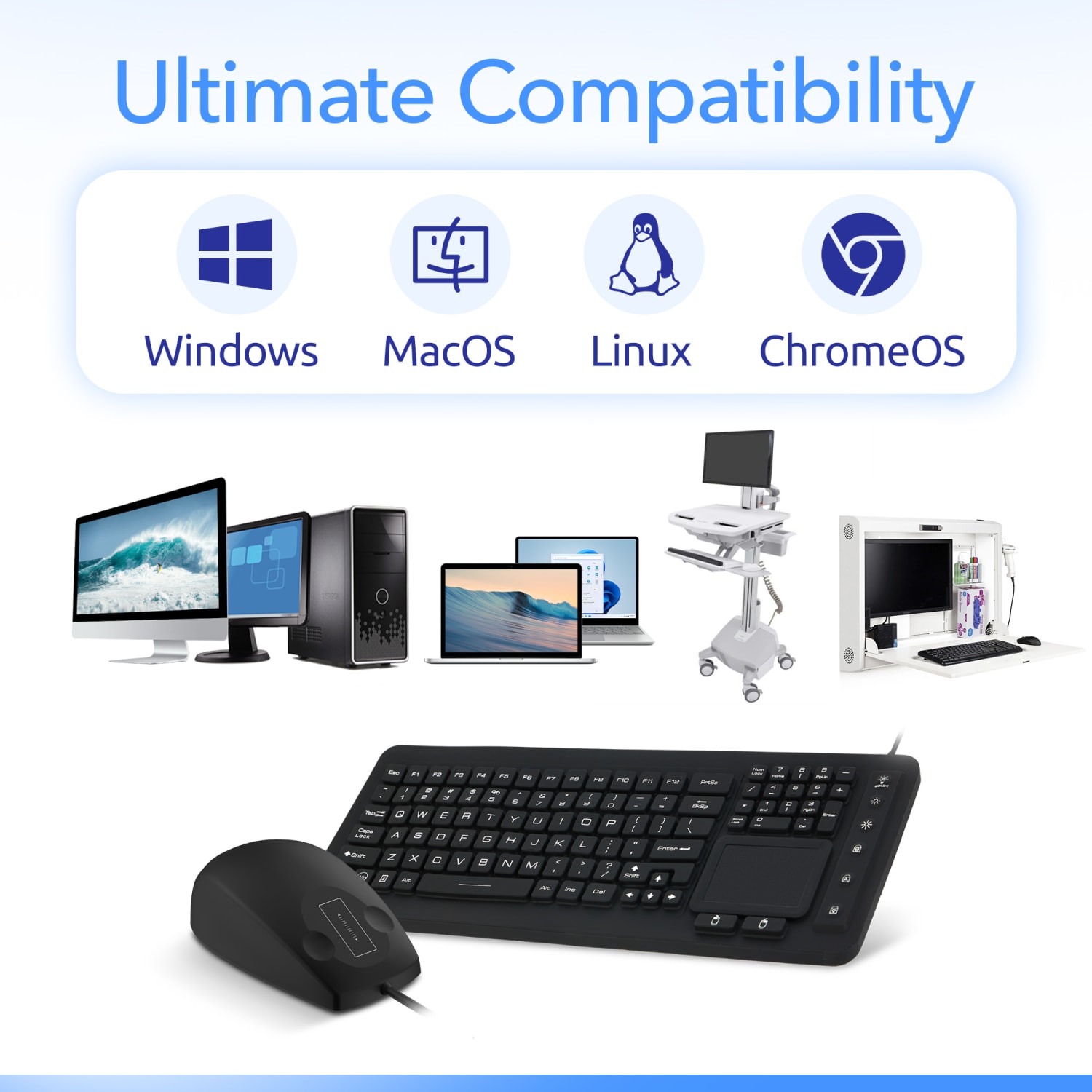 Delton M70/M41 Wired Keyboard with Mouse Combo, Black, Total Qty 1 - Image 4