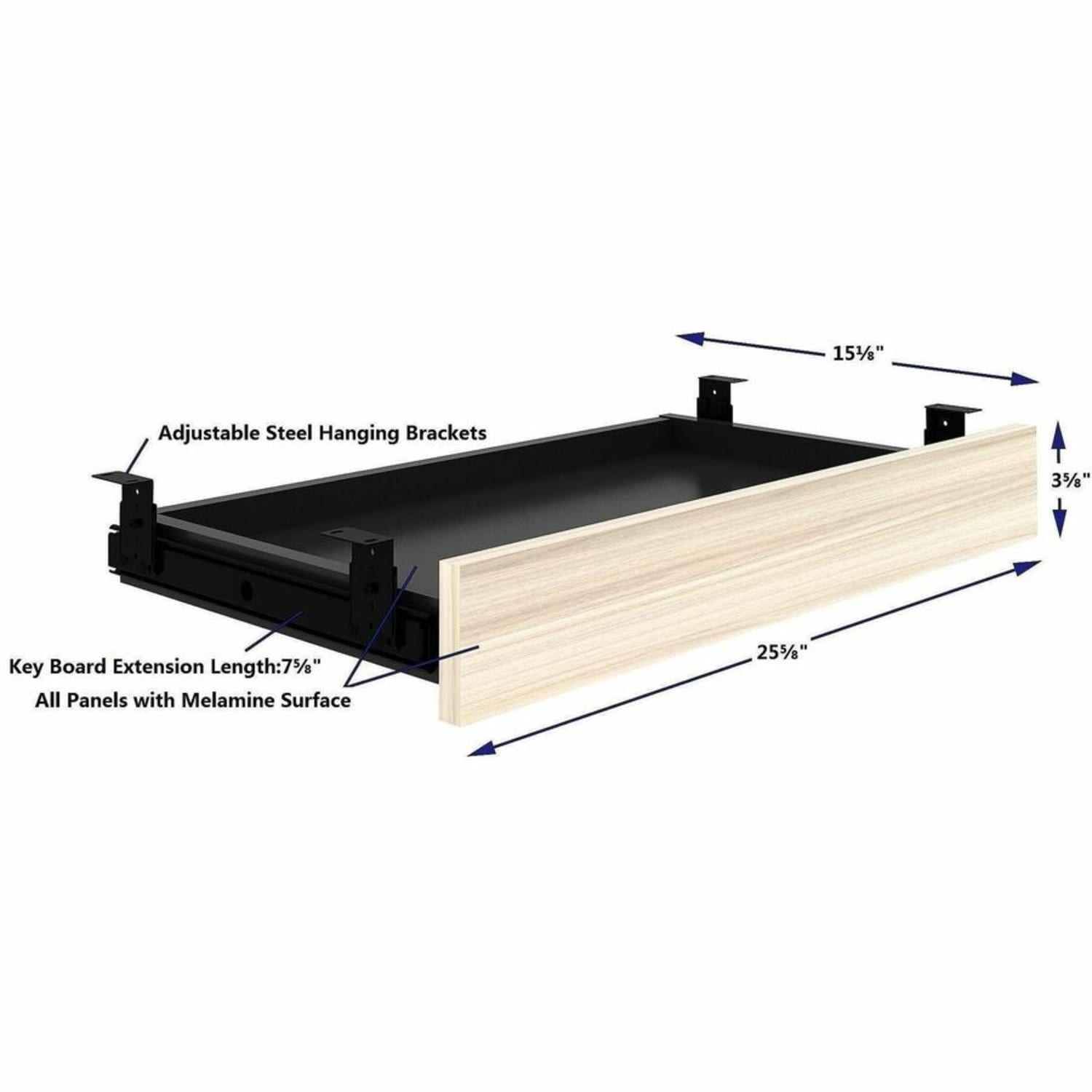 Lorell Essentials Universal Center Drawer, 66310 - Image 6