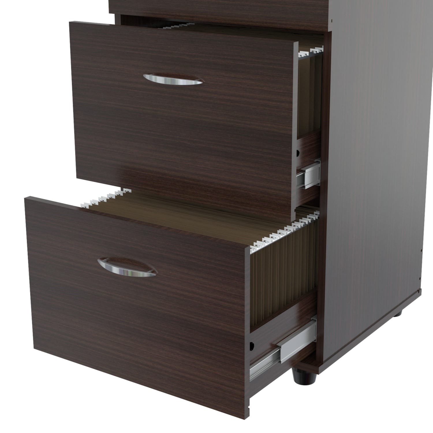 Inval 17-3/4inD Vertical 4-Drawer File Cabinet, Espresso Wengue - Image 6