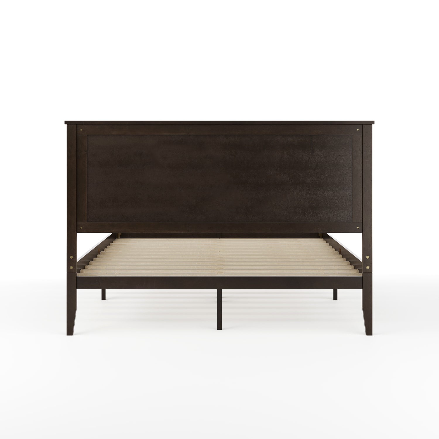 Flash Furniture Martha Stewart Corbin Solid Wood Platform Bed with Wooden Headboard and Footboard, No Box Spring Needed, Dark Brown, Queen - Image 4