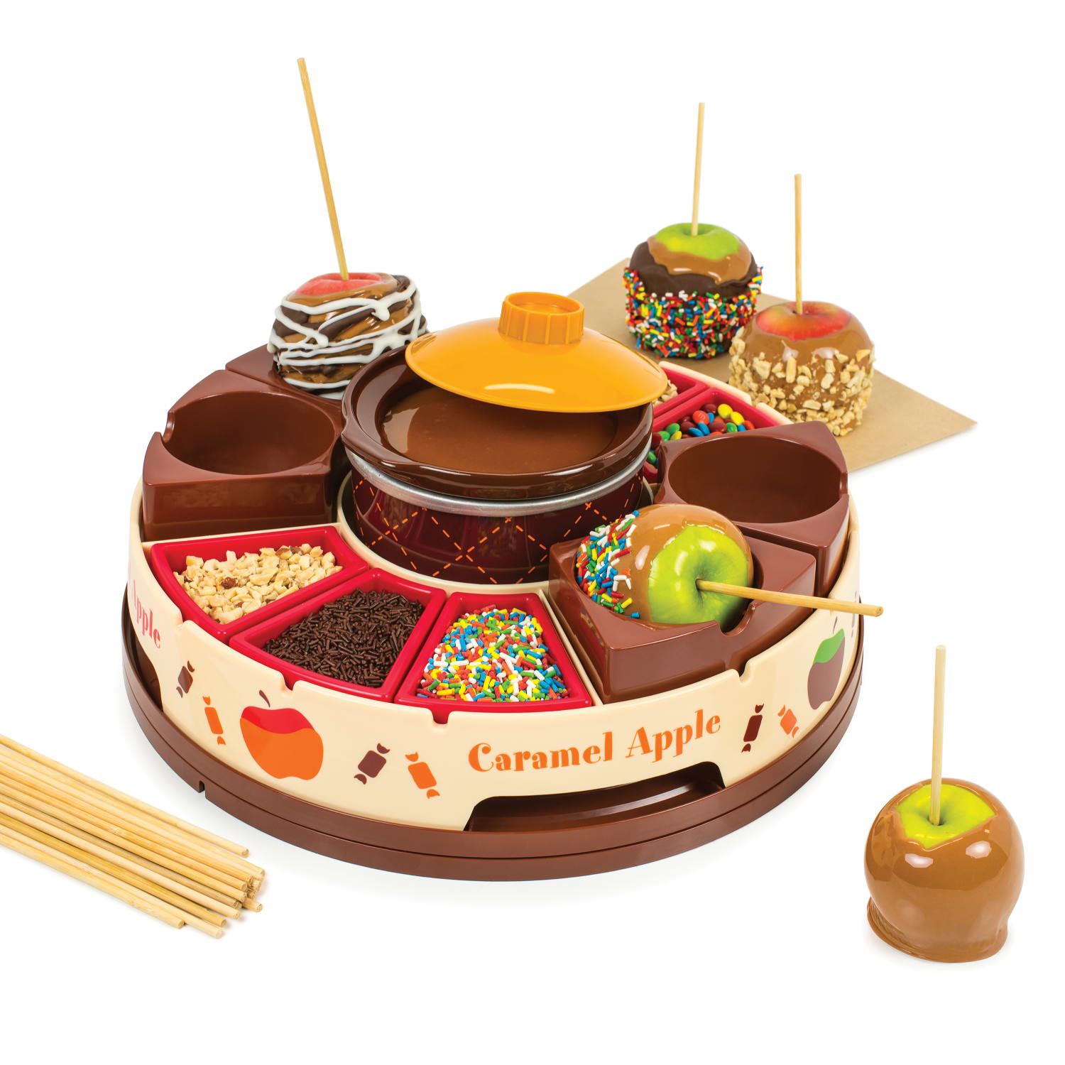 Nostalgia Electrics NCCA5 Caramel & Chocolate Apple Maker, 6-1/2in x 14in - Image 5