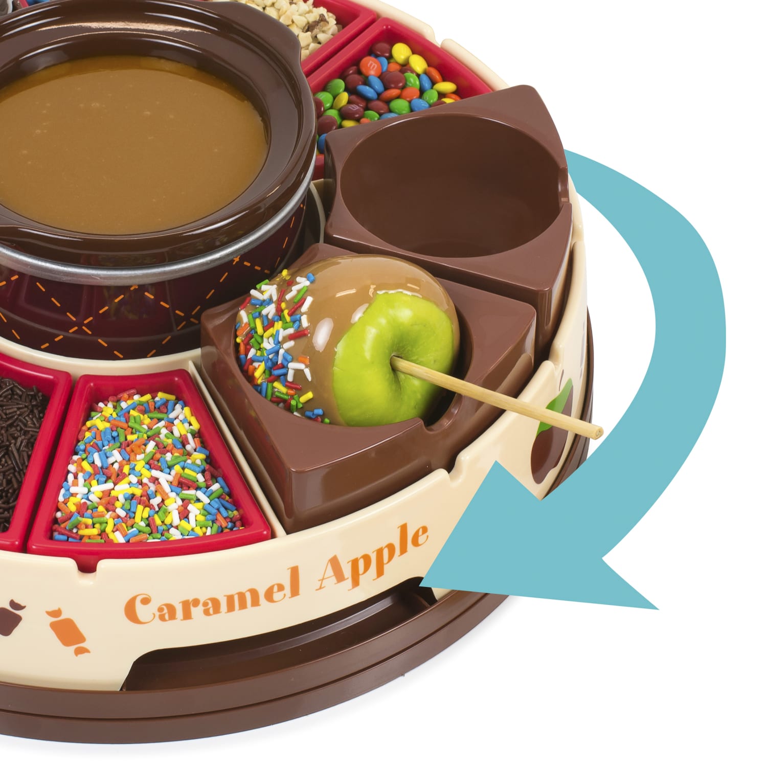 Nostalgia Electrics NCCA5 Caramel & Chocolate Apple Maker, 6-1/2in x 14in - Image 6