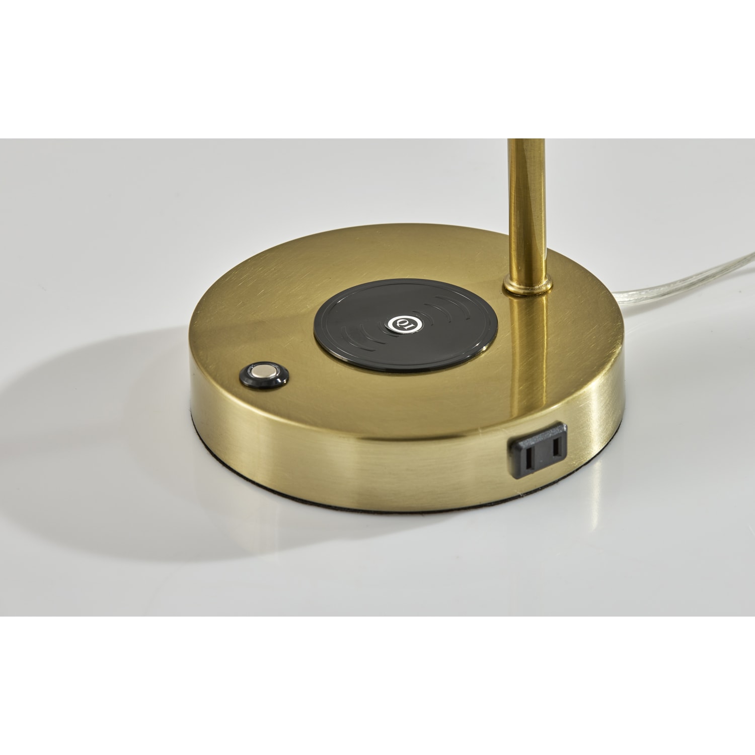 Adesso Dax LED Wireless Charging Desk Lamp, Antique Brass - Image 3