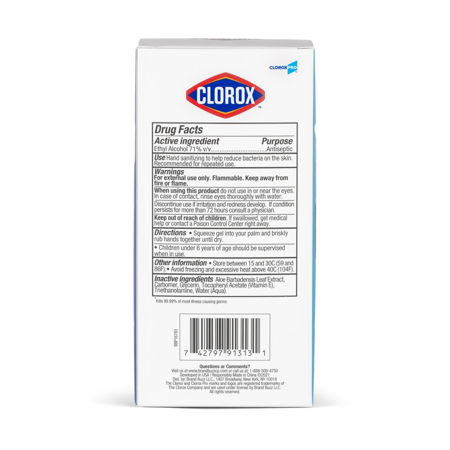 Clorox Pro Single-Use Hand Sanitizer Gel, 0.067 Oz (2 ml), 100 Per Box, Case Of 12 Boxes - Image 5