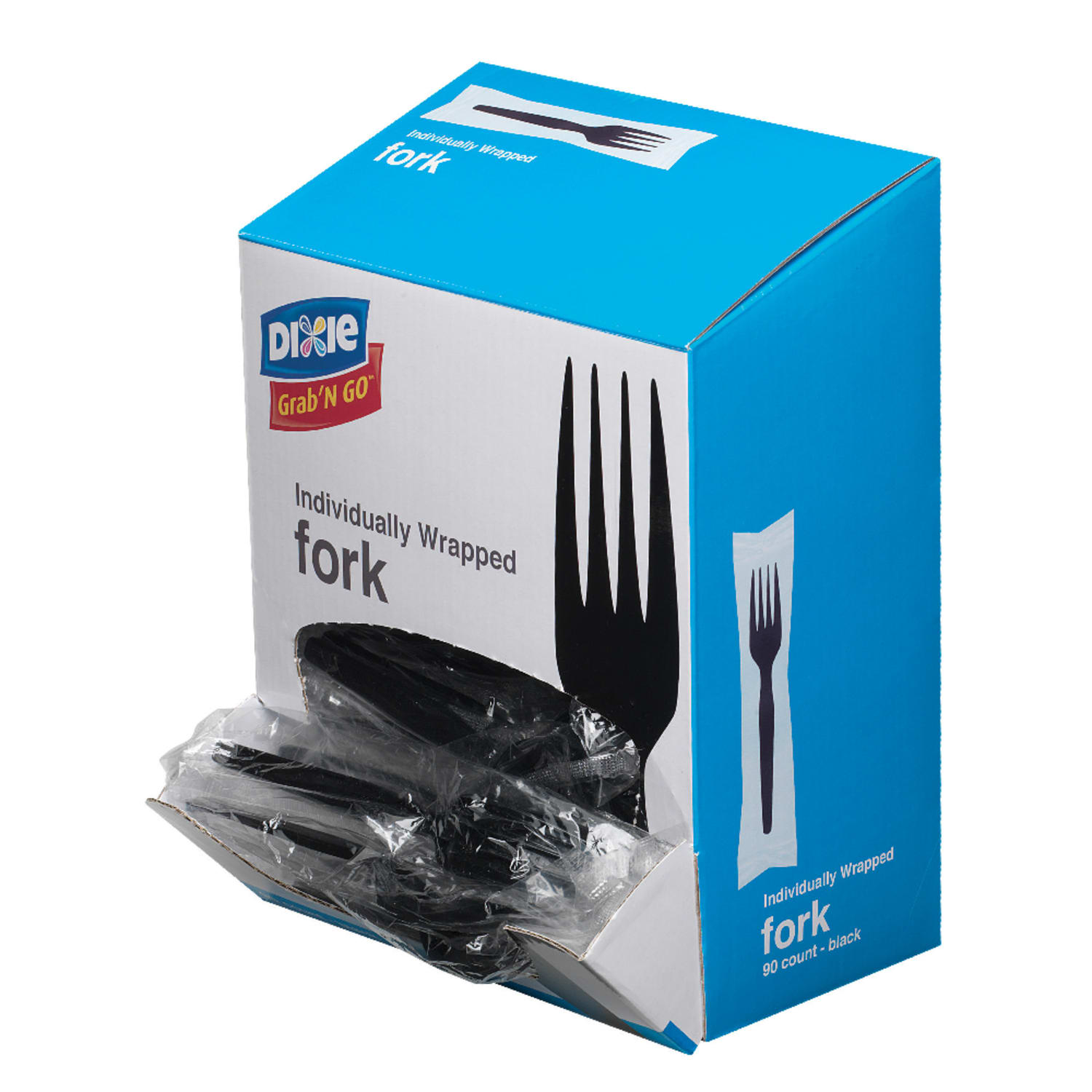 Dixie GrabN Go Forks, Black, 90 Per Box, Pack Of 6 Boxes - Image 3