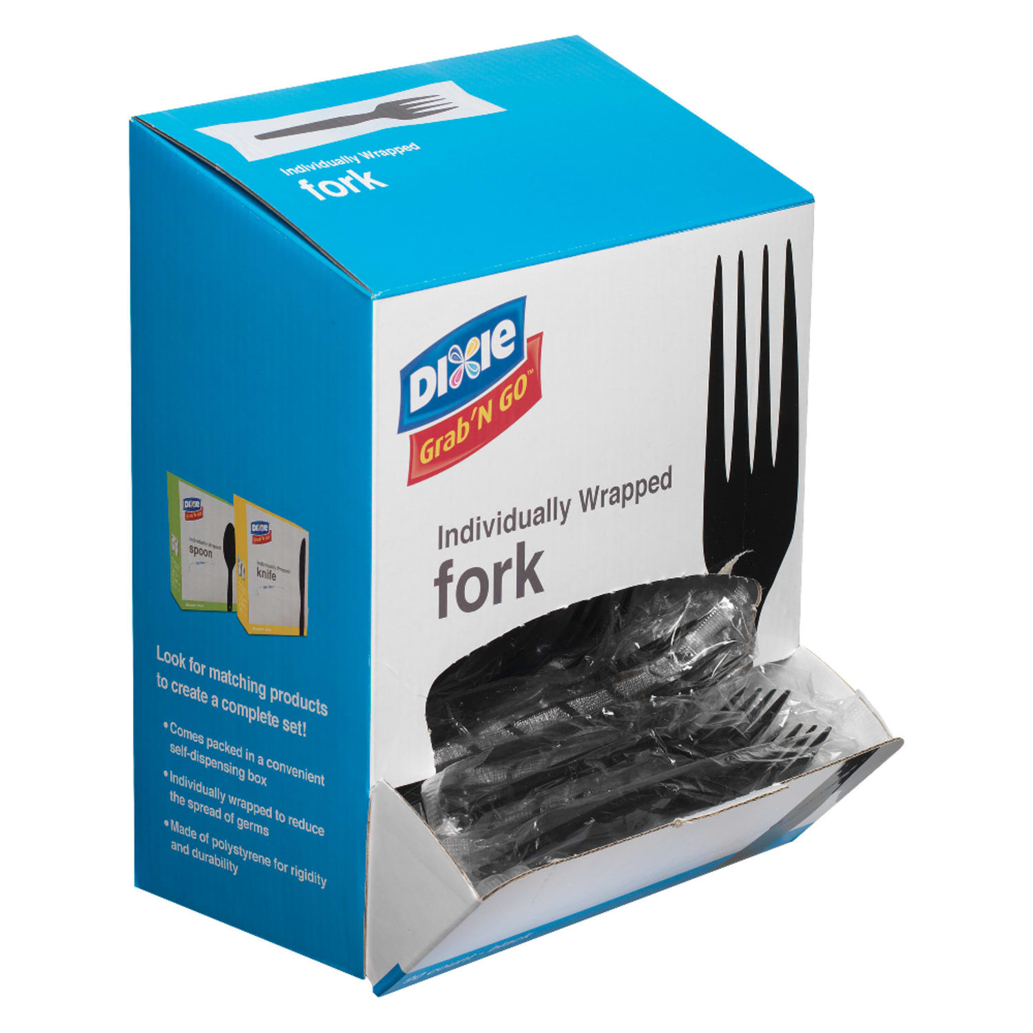 Dixie GrabN Go Forks, Black, 90 Per Box, Pack Of 6 Boxes - Image 4