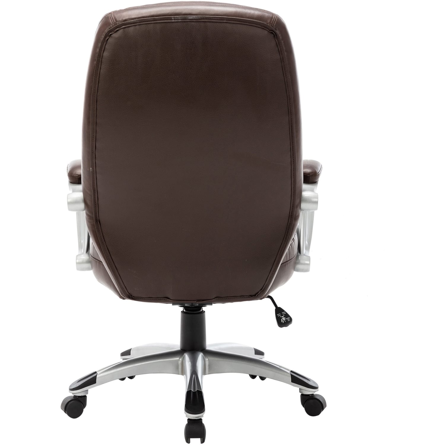 Lorell Westlake Ergonomic Bonded Leather High-Back Chair, Saddle/Champagne - Image 8