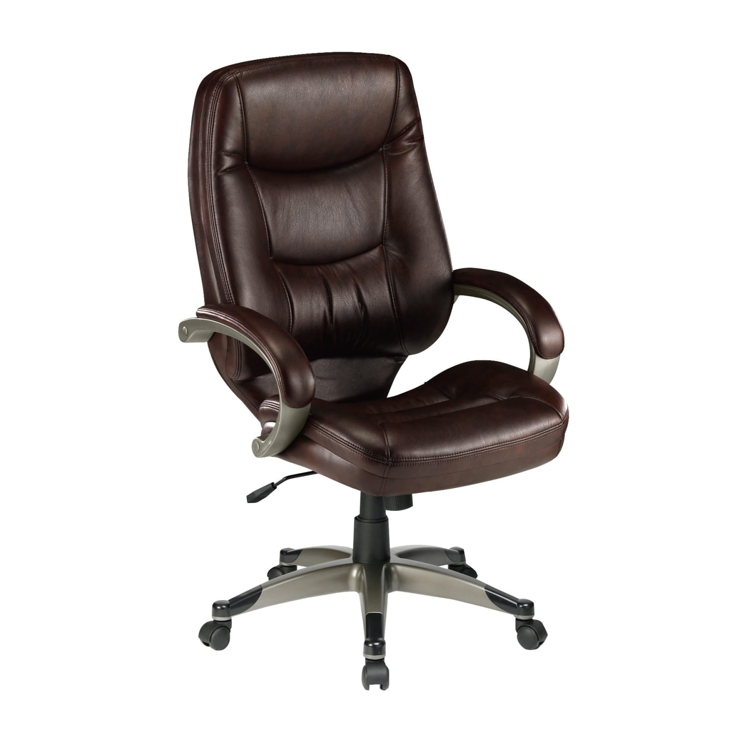 Lorell Westlake Ergonomic Bonded Leather High Back Chair SaddleChampagne PopularChairscom