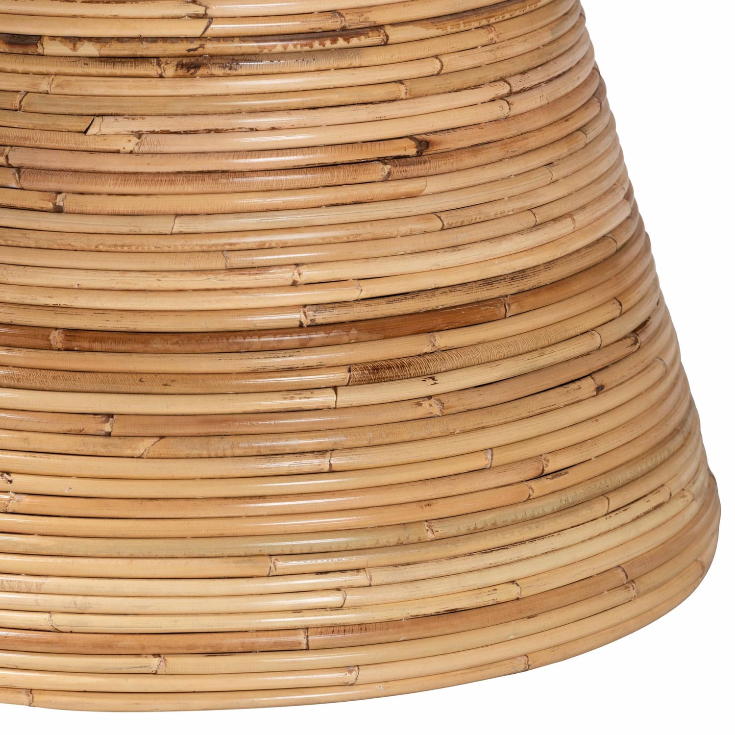 bali & pari Bella Rattan And Mahogany Wood Coffee Table, 17-3/4inH x 28inW x 28inD, Natural - Image 4