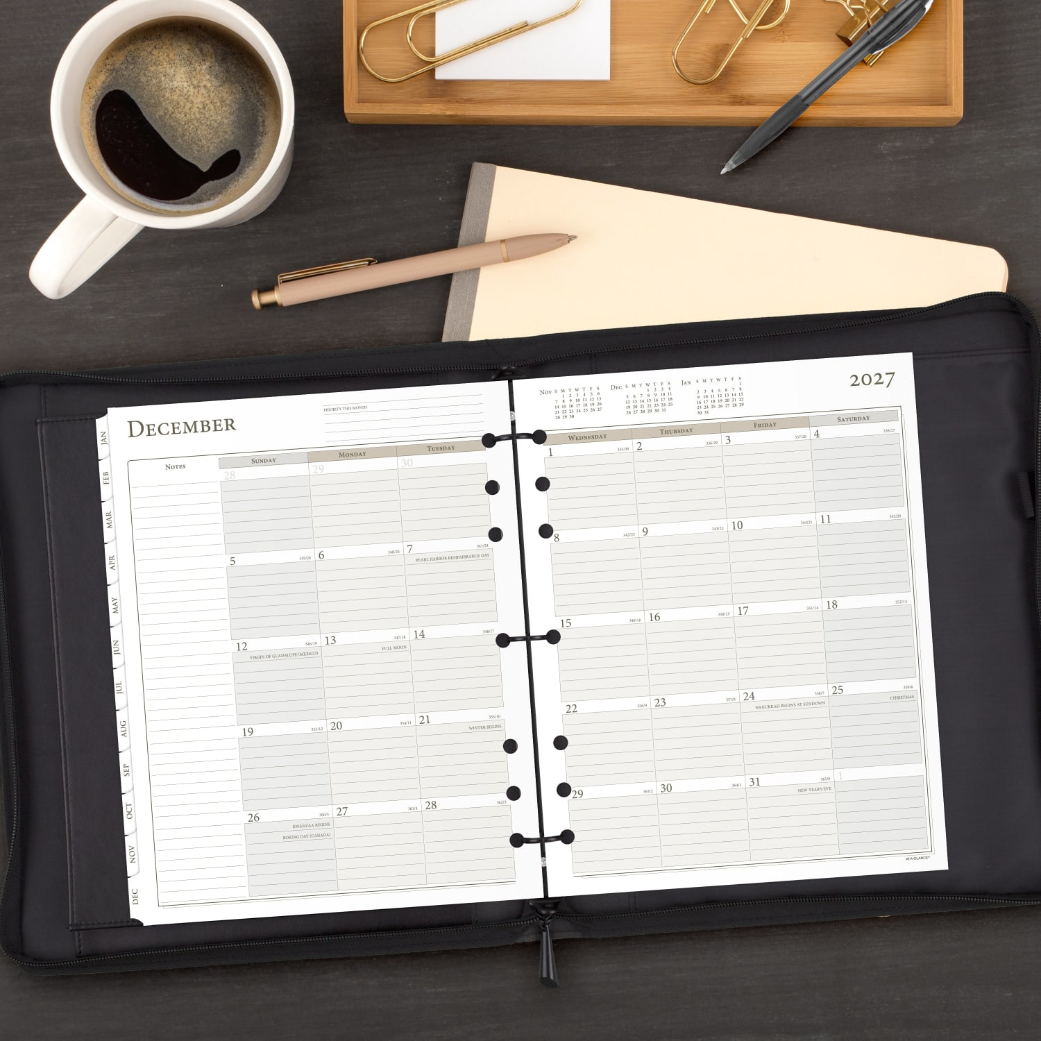 AT-A-GLANCE 2027 Daily Planner Two Pages Per Day Refill, Loose-Leaf, Folio Size, 8 1/2in x 11in - Image 4