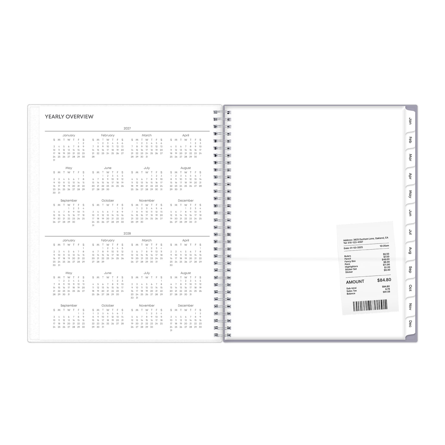 2027 Blue Sky Rue Du Flore Weekly/Monthly Planning Calendar, 8.5x11, 0%, Frosted PP, Jan-Dec, RY27 - Image 5