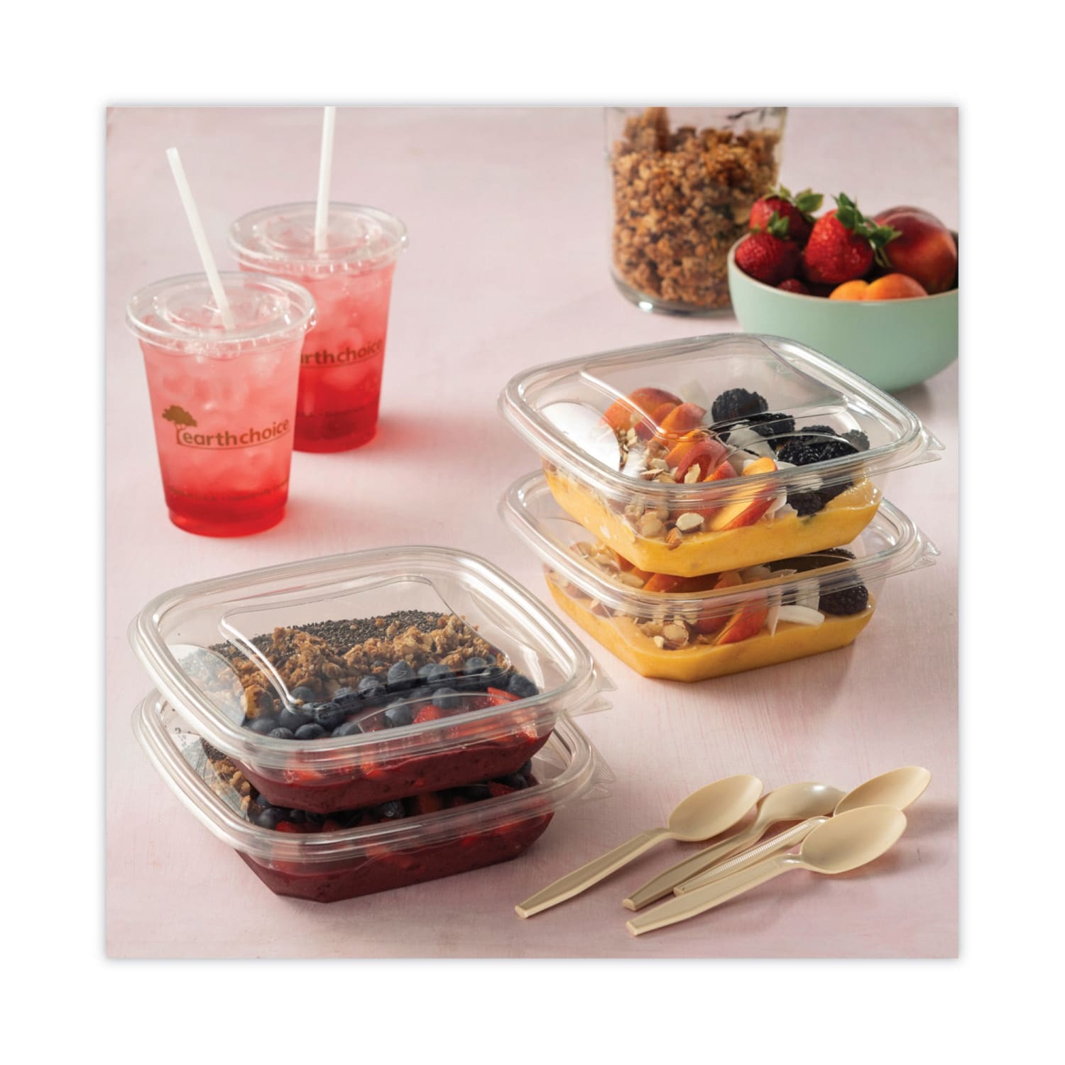 Pactiv Evergreen EarthChoice PSM Heavyweight Cutlery, Spoon, 5-15/16in, Tan, Carton Of 1,000 Pieces - Image 6