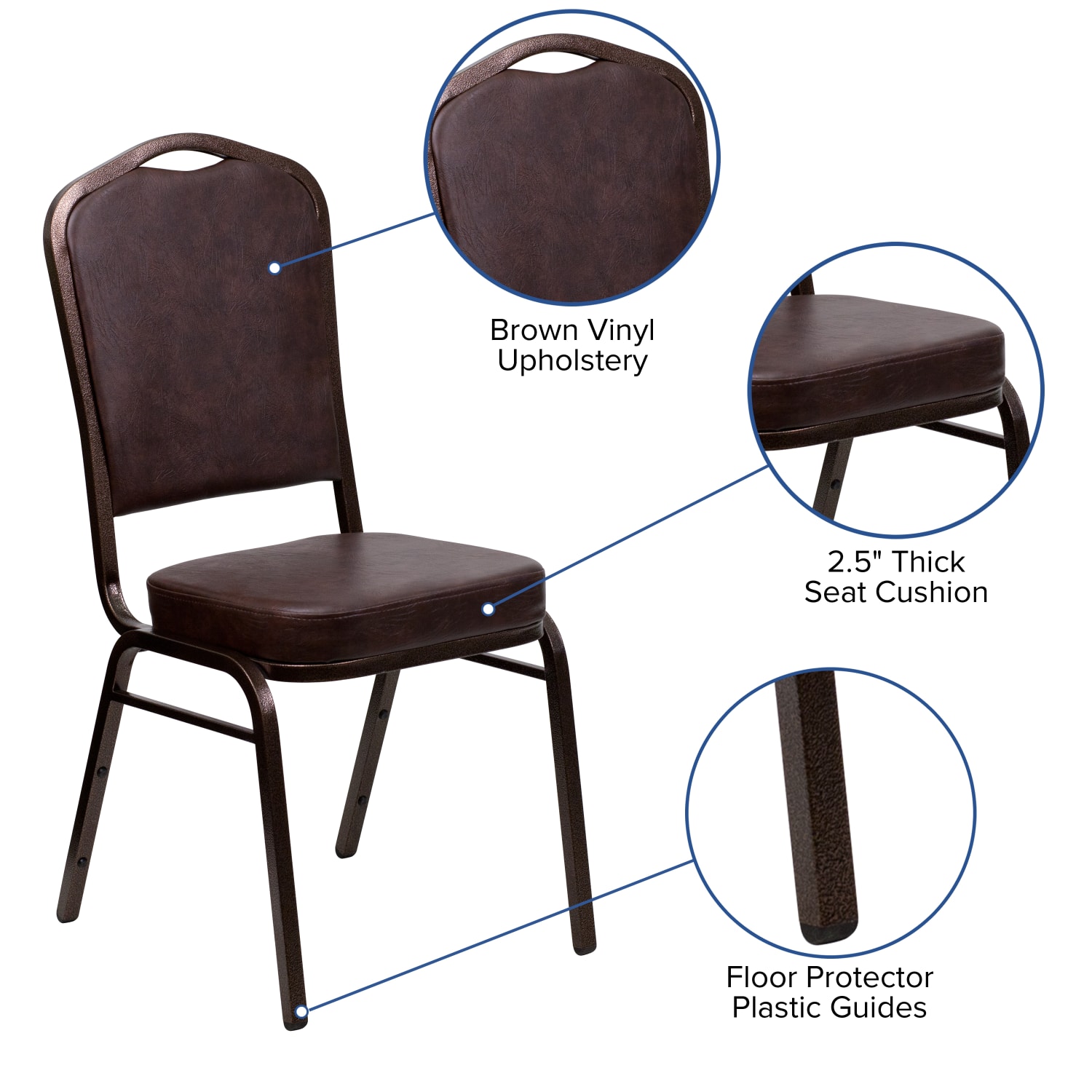 Flash Furniture HERCULES Series Crown Back Stacking Banquet Chair BrownCopper Vein PopularChairscom Flash Furniture HERCULES Series Crown Back Stacking Banquet Chair BrownCopper Vein PopularChairscom