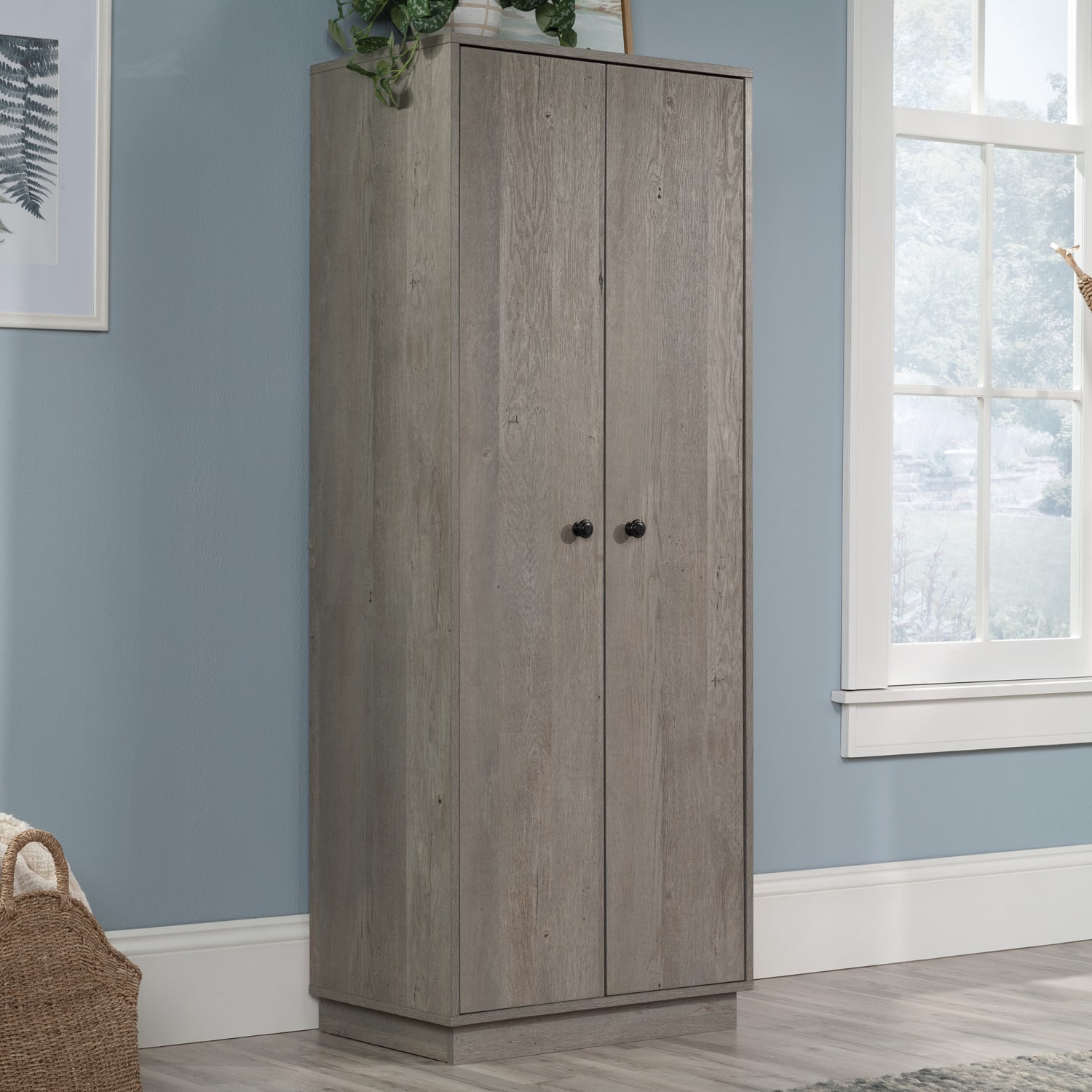 Sauder Sundar 24inW 2-Door Storage Cabinet, Mystic Oak - Image 3