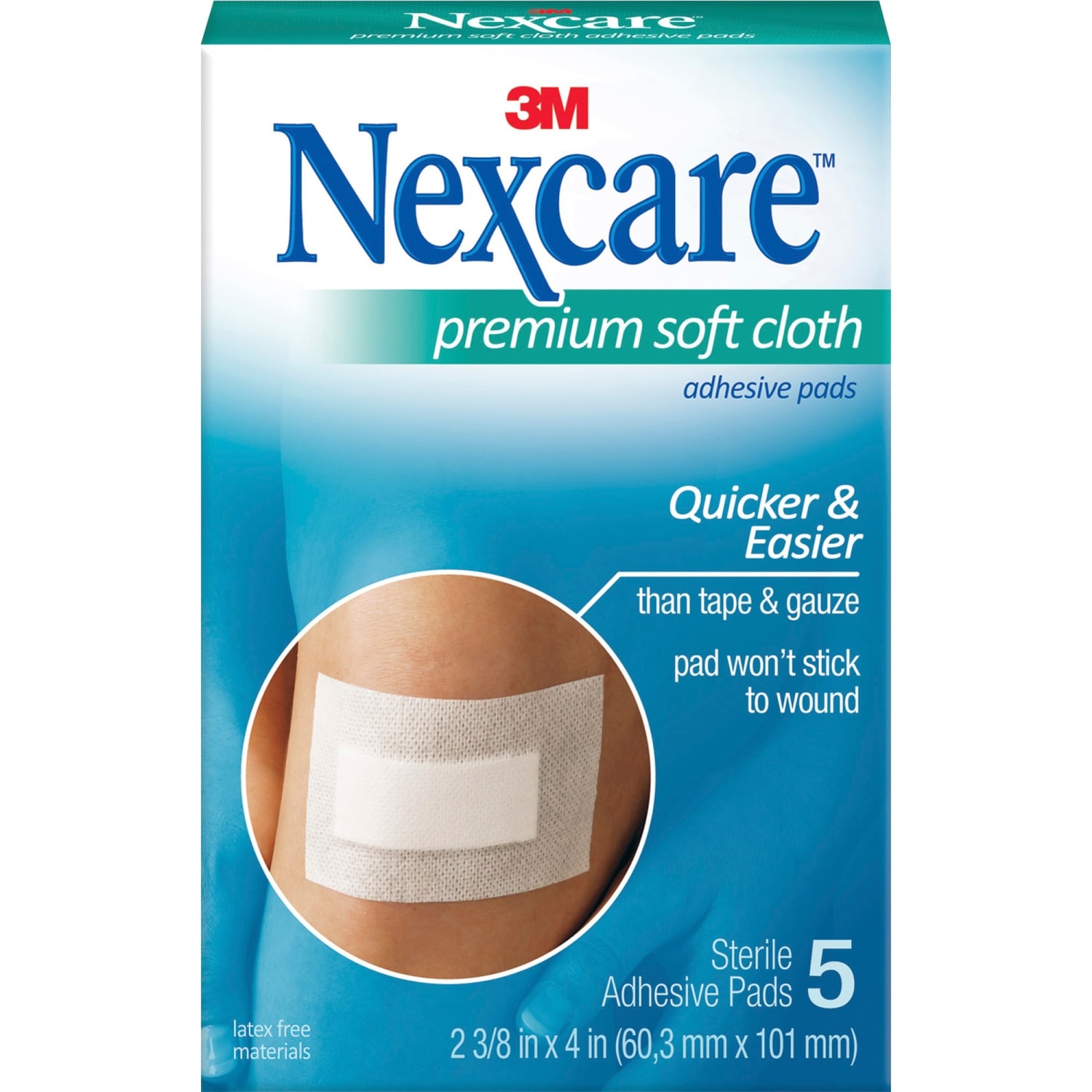 3M Nexcare Premium Adhesive Pads, 2 3/8in x 4in, Pack Of 3 - Image 5