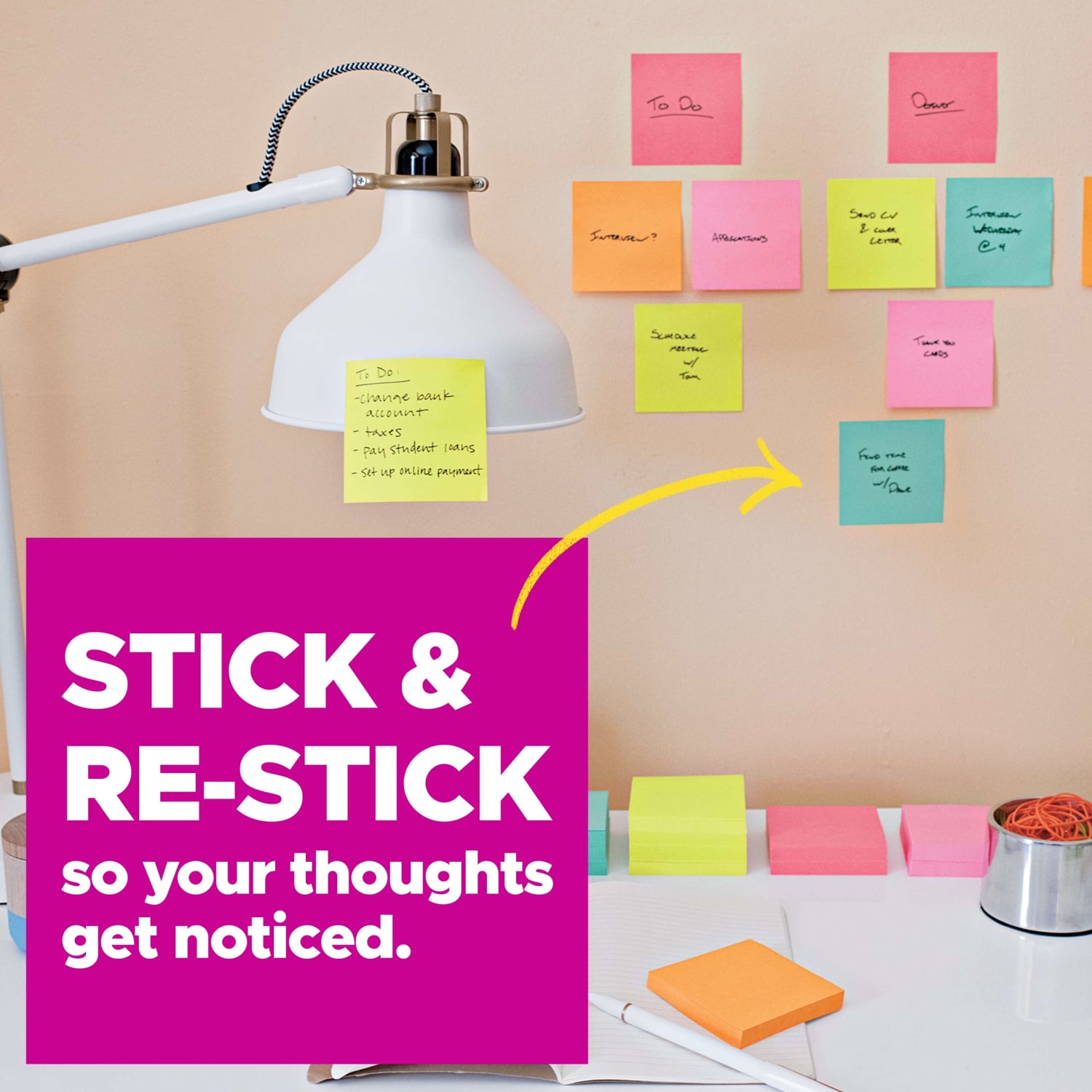 Post-it Super Sticky Notes, 24 Pads, 3 in x 3 in, 2x the Sticking Power, School Supplies and Office Products, Sticky Notes  - 65424SSBUS - Image 5