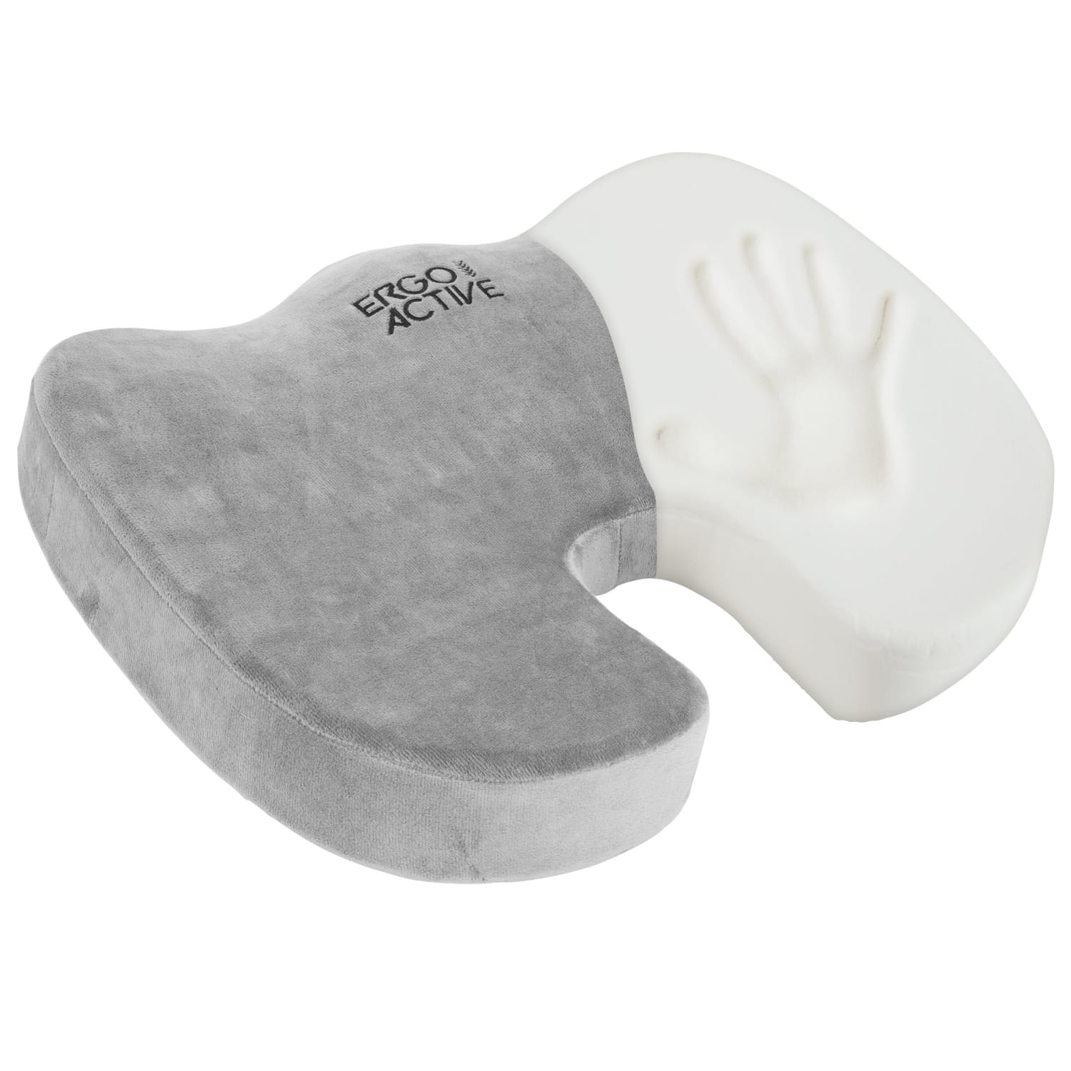 Mount It ErgoActive Memory Foam Seat Cushion Foam 13 1316inH x 17 34inW x 3inD Gray PopularChairscom