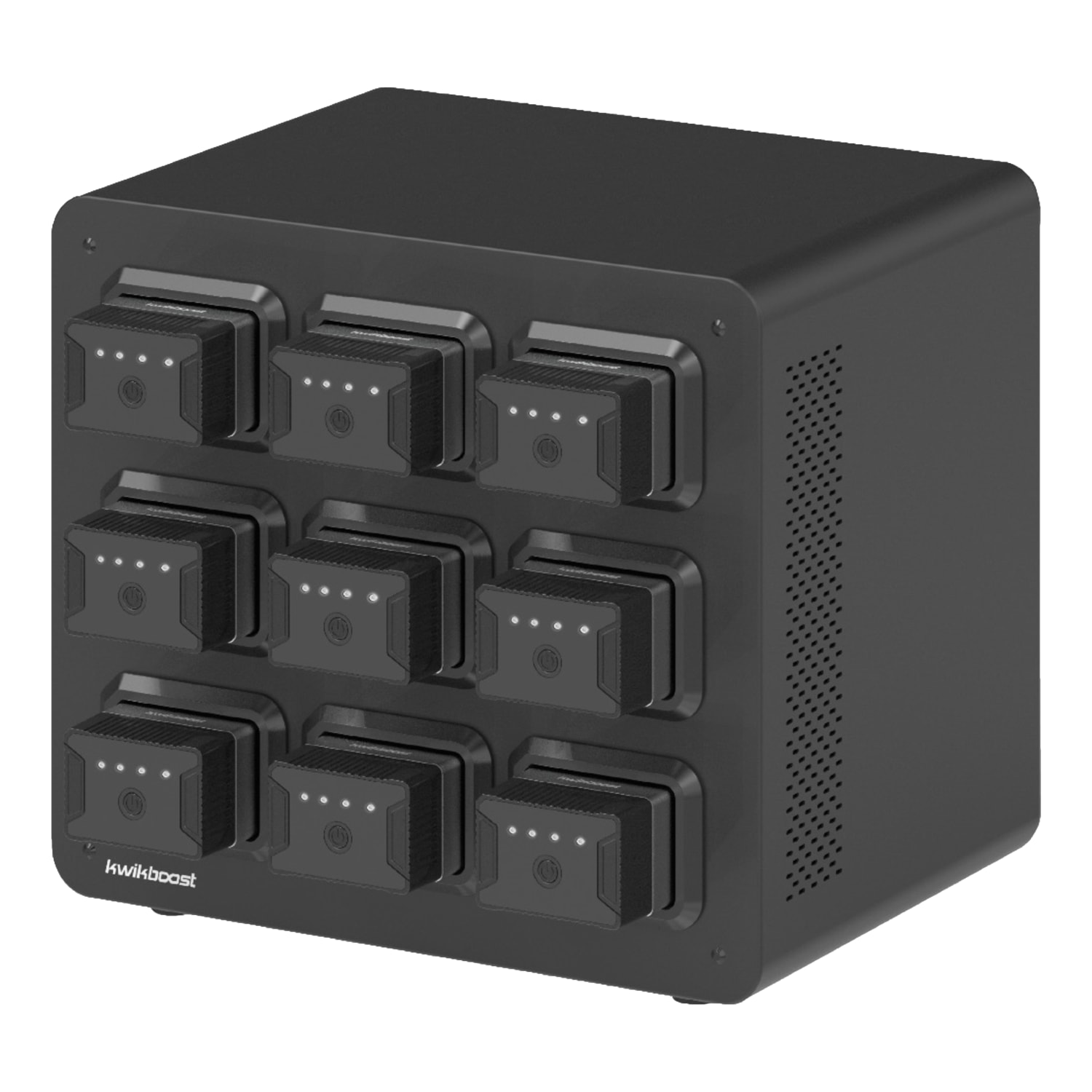 Luxor EdgePower 9-Bay Base Charging Station, Black, KBEP-BASE9 - Image 3