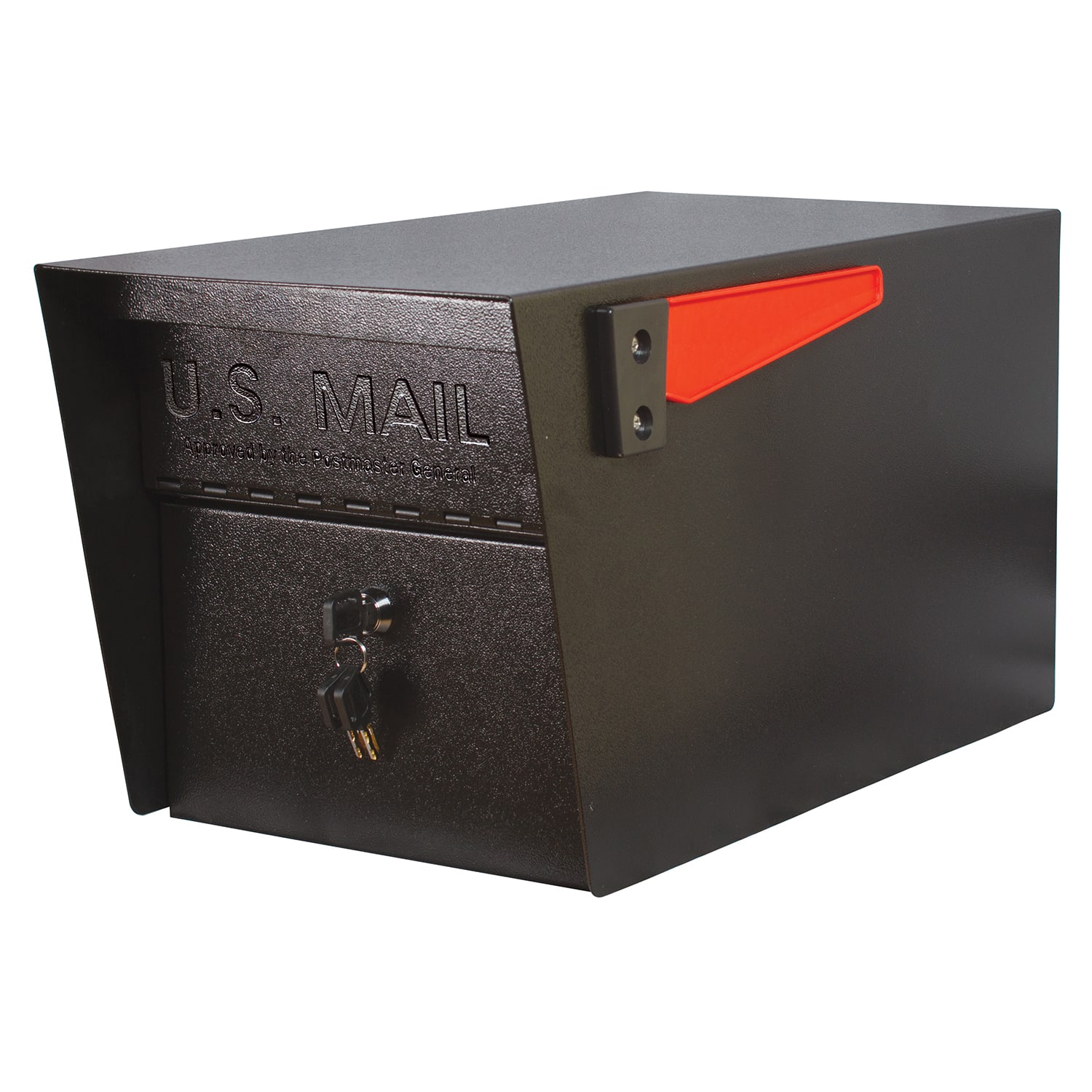 Mail Boss Mail Manager Locking Mailbox, 11 1/4inH x 10 3/4inW x 21inD, Black