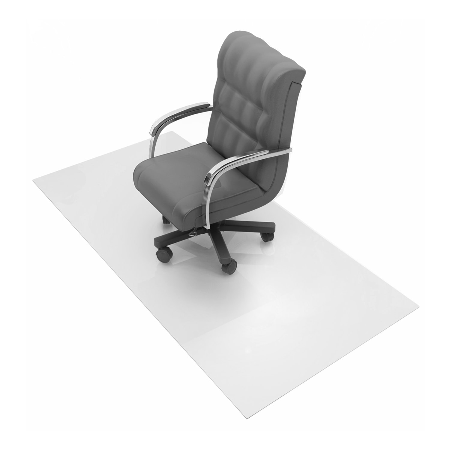 Floortex Ultimat Polycarbonate Square Chair Mat For Carpets, 60 x 60in, Clear - Image 5