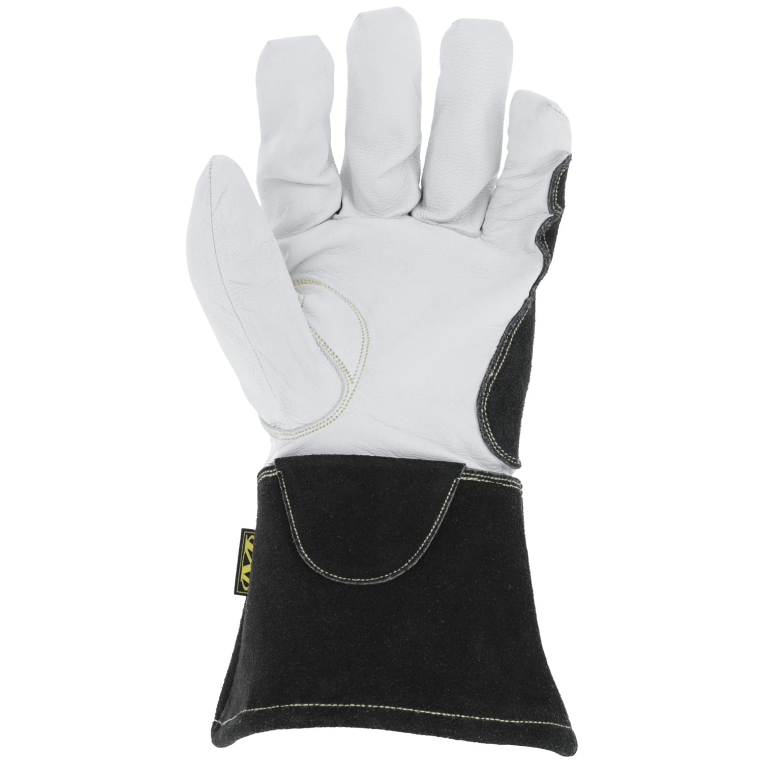Mechanix Wear Torch Cowhide/Durahide Pulse TAA Welding Gloves, Small, White/Black - Image 3