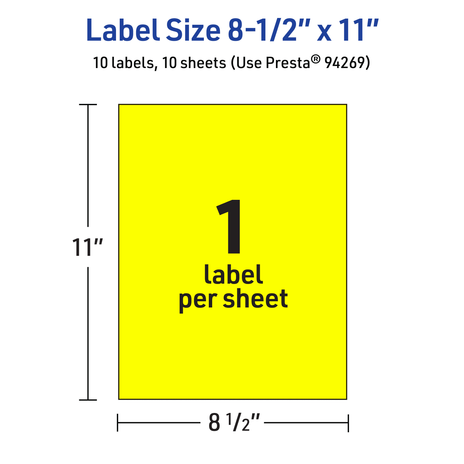 Avery Printable Sticker Paper, 94269-NYP10, Rectangle, 8-1/2in x 11in, Matte Neon Yellow, Pack of 10 - Image 6
