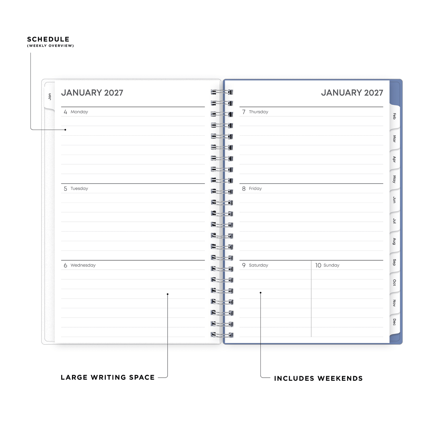 2027 Blue Sky Lindley Weekly/Monthly Planning Calendar, 5x8, 0%, Frosted PP, Jan-Dec, RY27 - Image 3