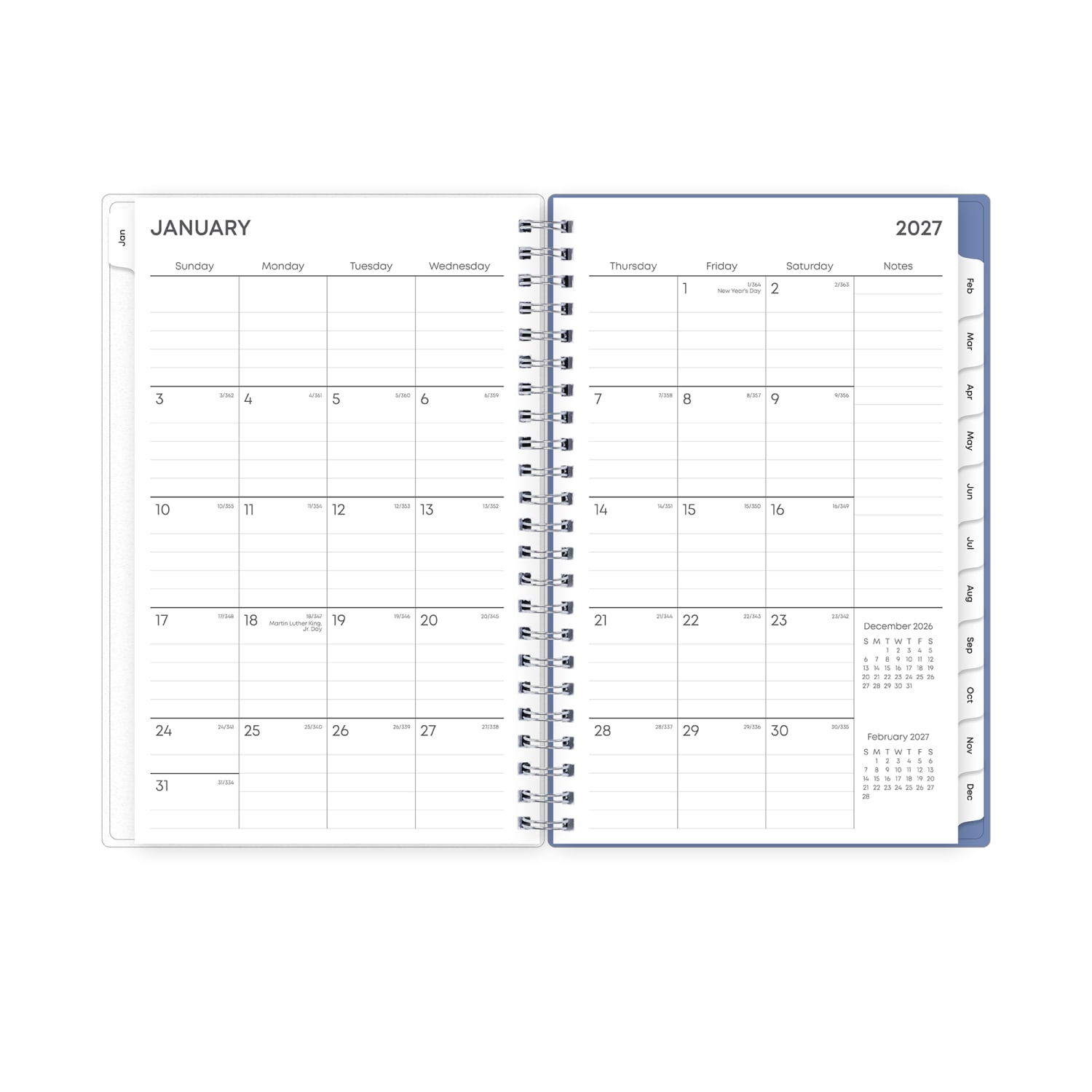 2027 Blue Sky Lindley Weekly/Monthly Planning Calendar, 5x8, 0%, Frosted PP, Jan-Dec, RY27 - Image 4