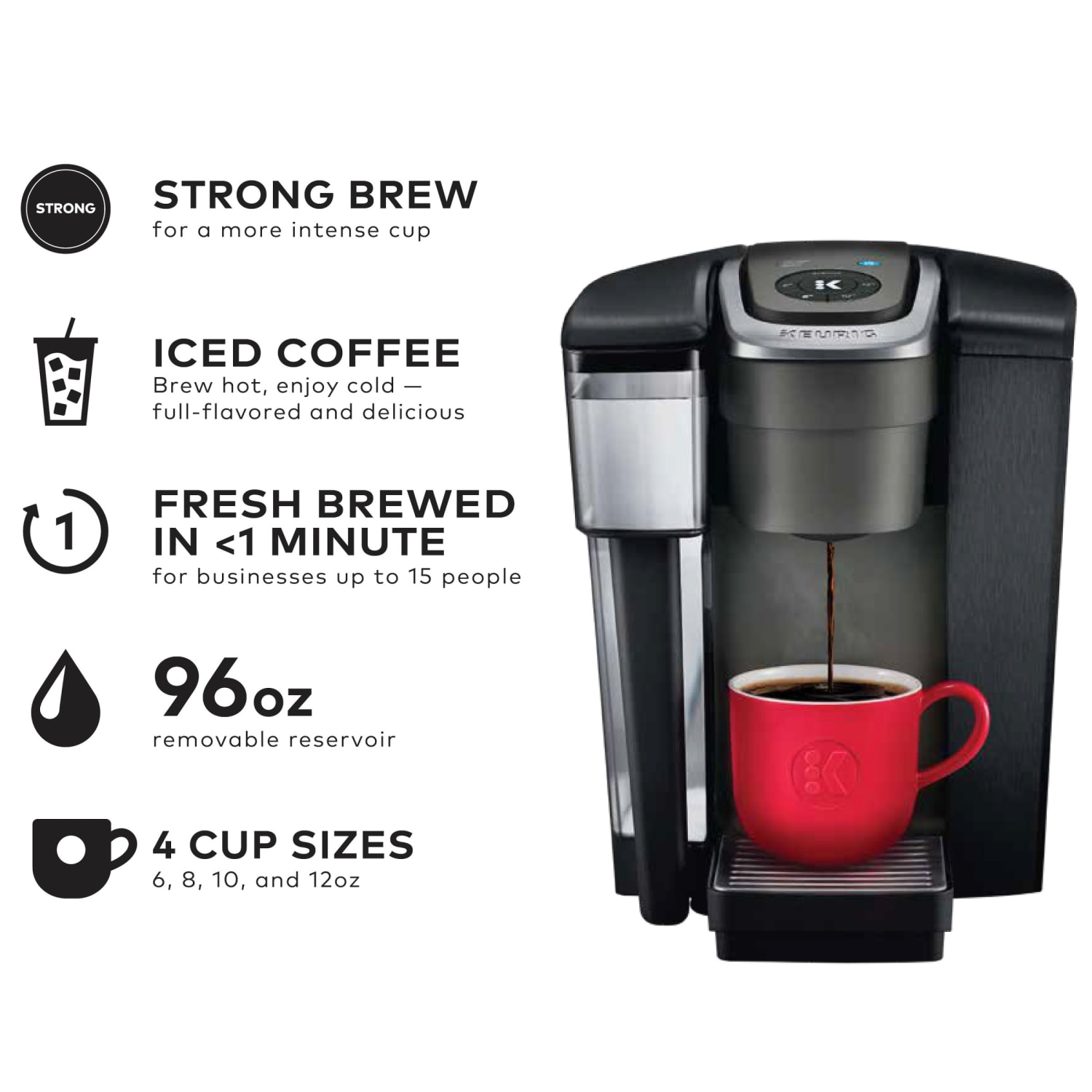 Keurig K-1550 Single Serve Coffee Maker Bundle with 8 Boxes Of K-Cup Pods (190 pods) - Image 5