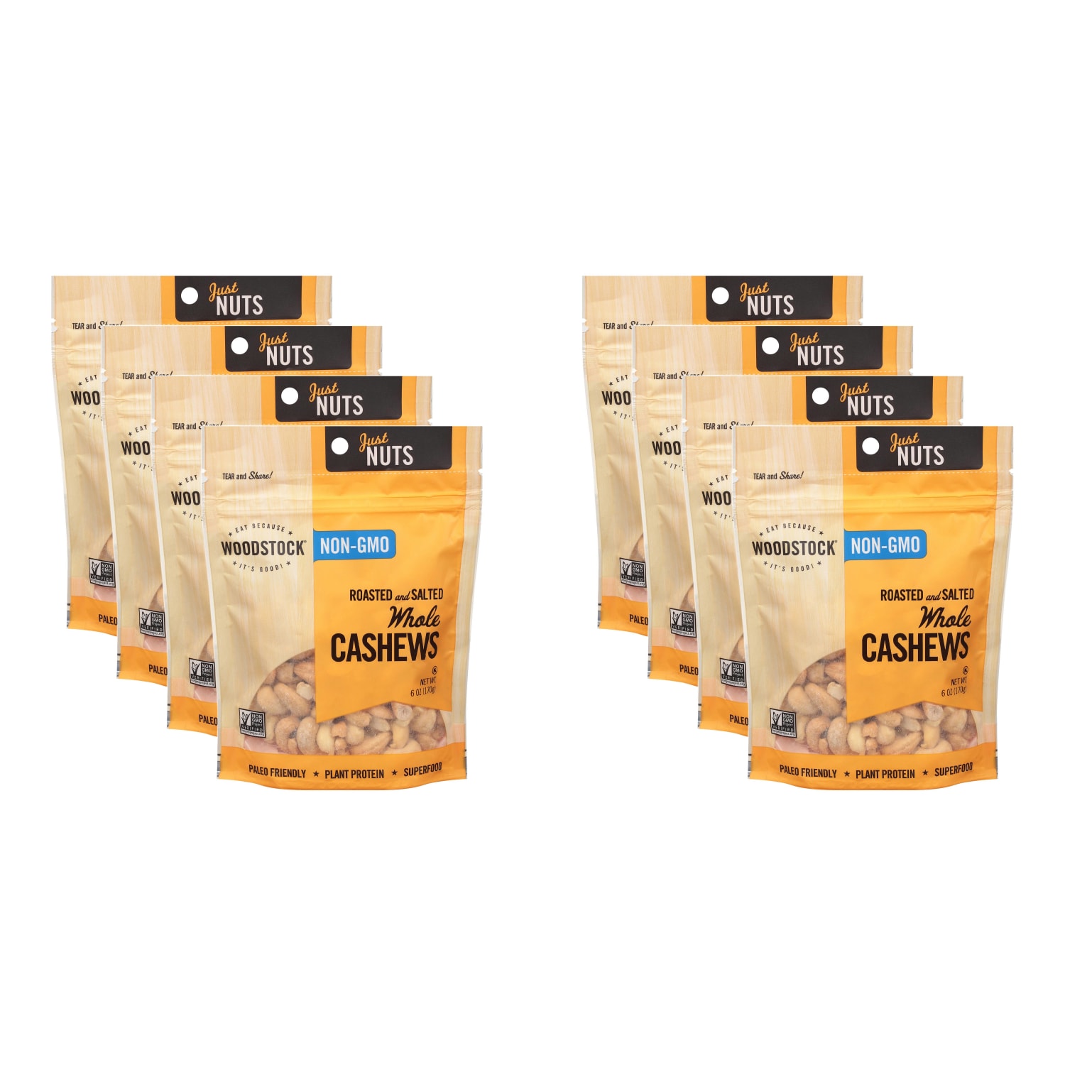 Woodstock Foods Non-GMO Roasted And Salted Whole Cashews, 6 Oz, Total Qty 8 - Image 5