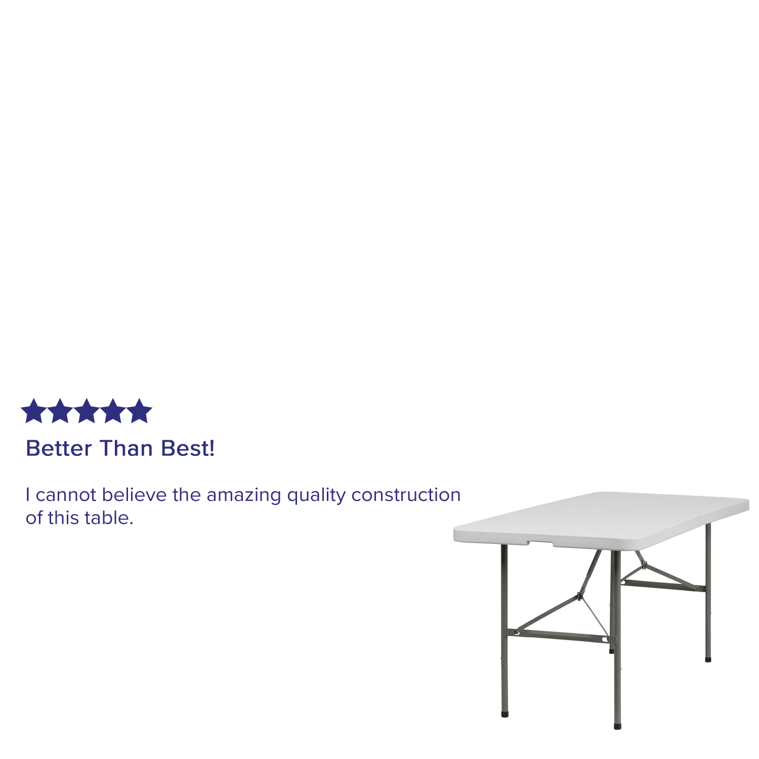 Flash Furniture Bi-Fold Plastic Folding Table, 29inH x 30inW x 60inD, Granite White/Gray - Image 5