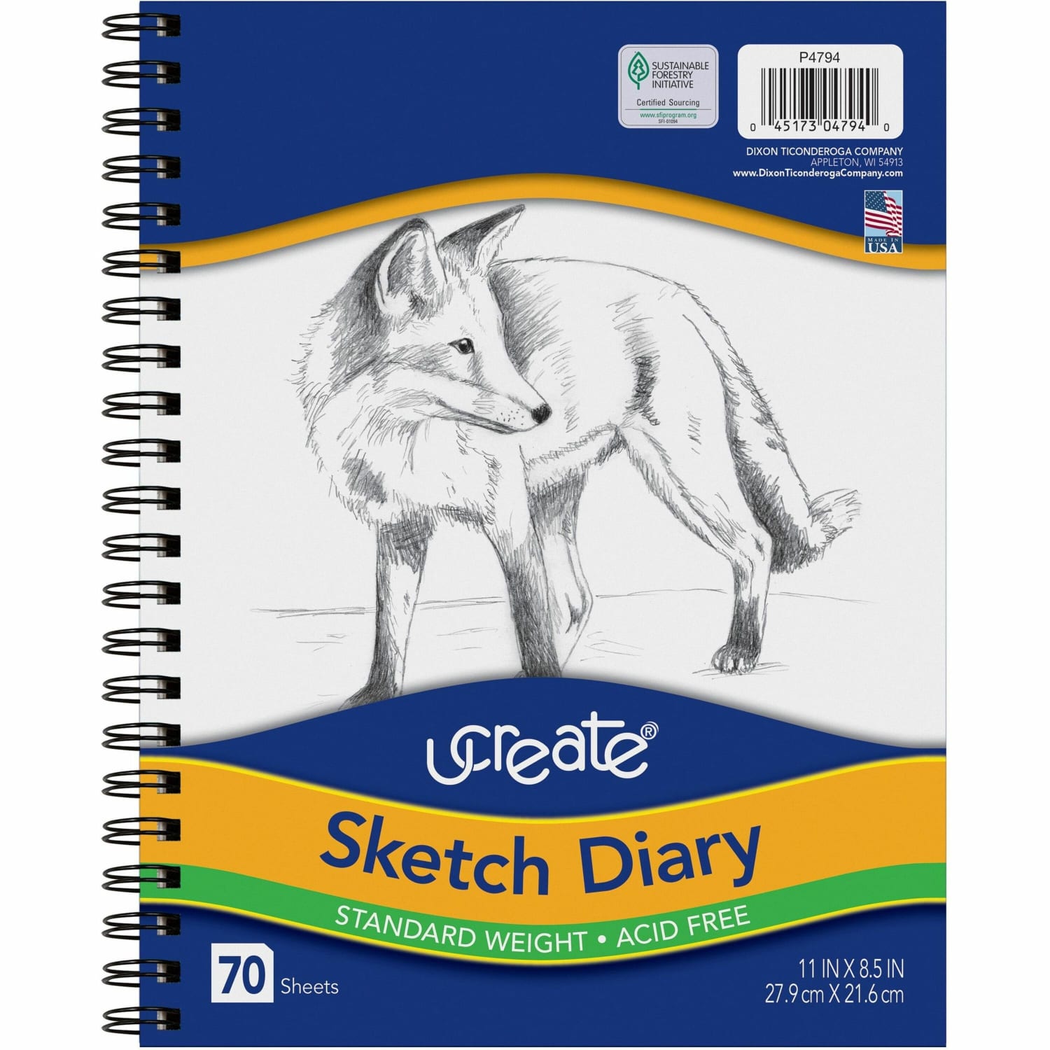 Pacon Art1st Sketch Diary, 11in x 8 1/2in, 70 Sheets