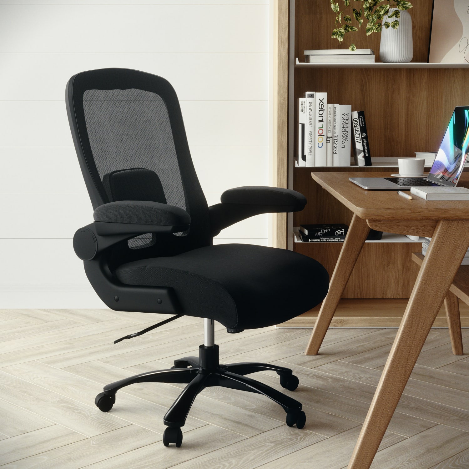 Flash Furniture Hercules Fabric High-Back Big And Tall Ergonomic Office Chair, Black - Image 4