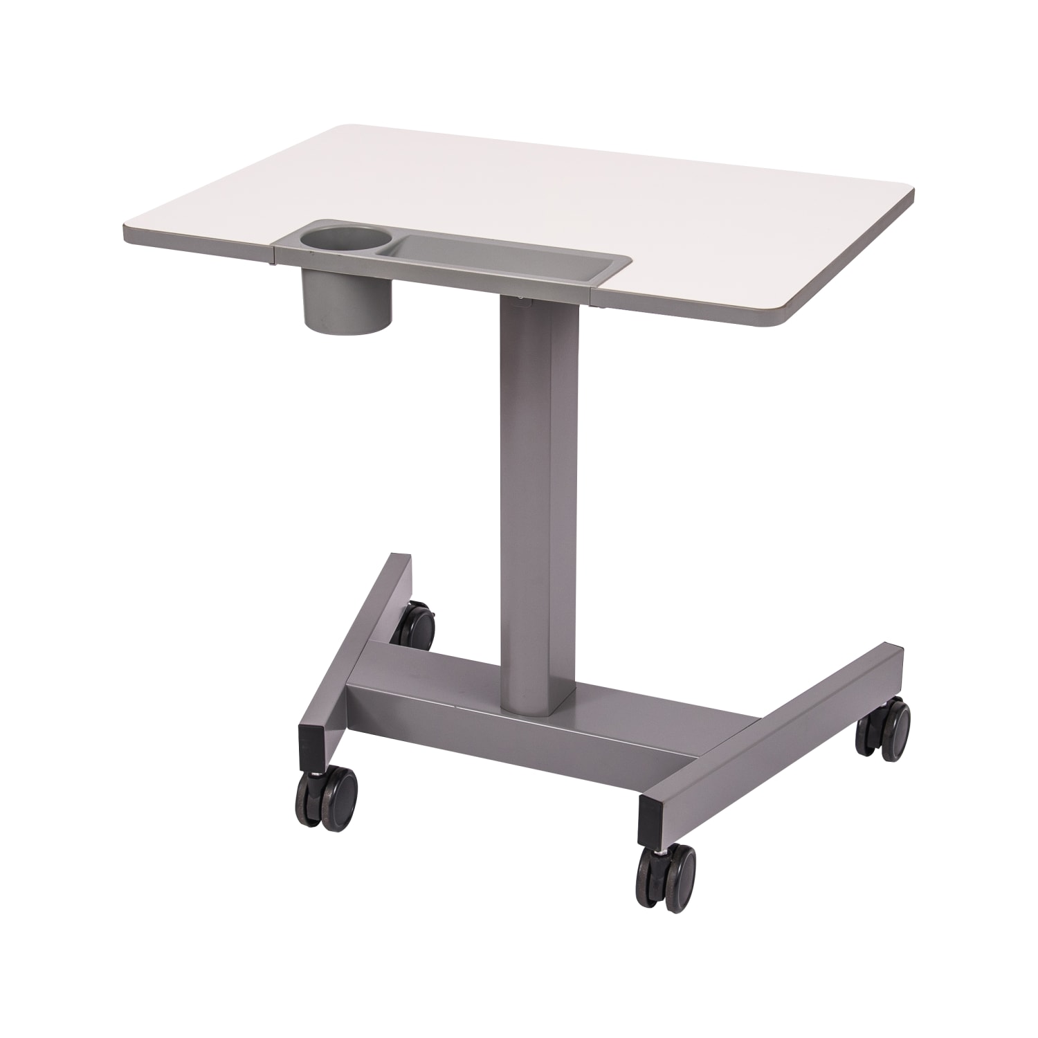 Luxor Pneumatic Adjustable Sit/Stand 28inW Student Desk, White - Image 5