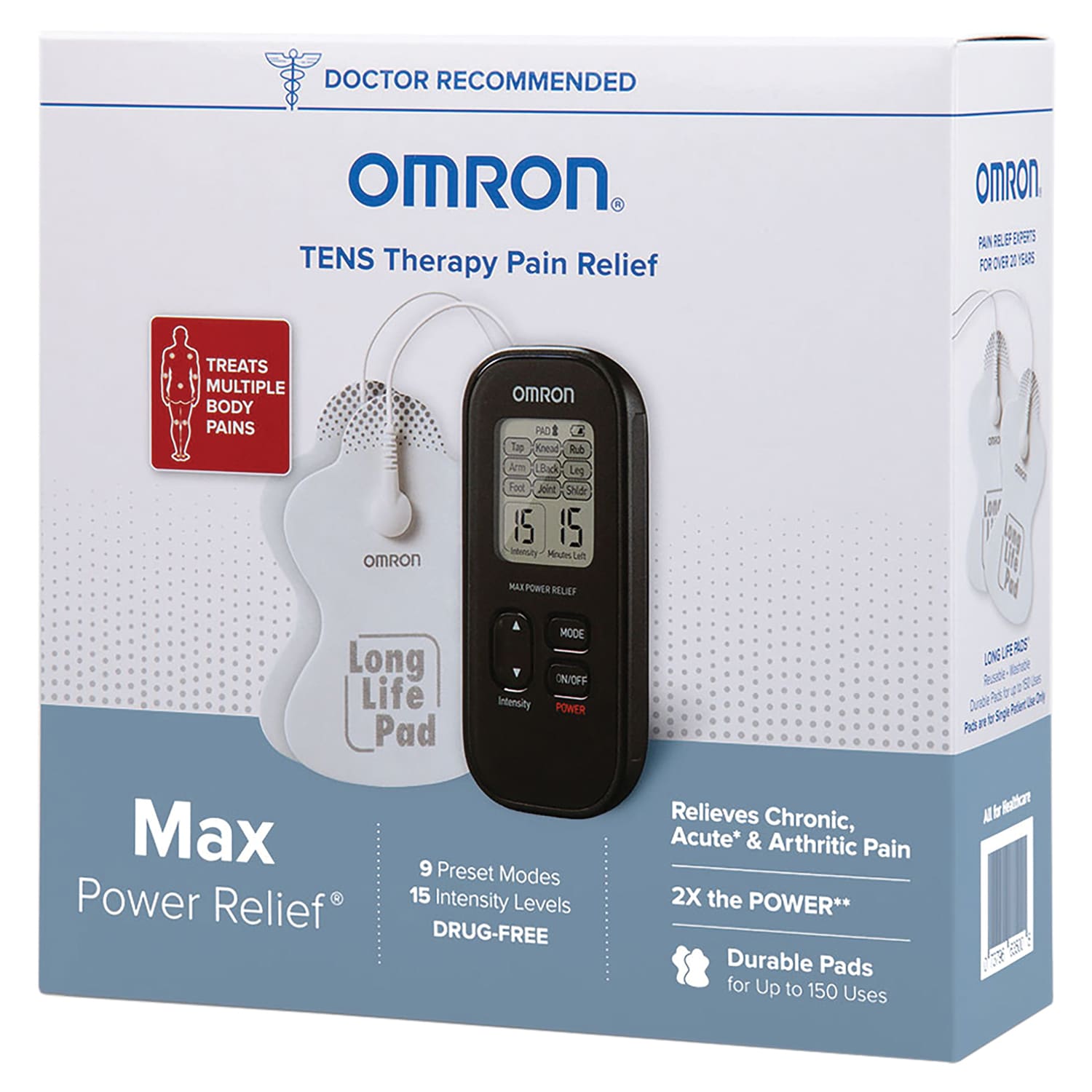 Omron PM500 Max Power Relief TENS Device, 7-1/2in x 7-1/2in, Black - Image 5